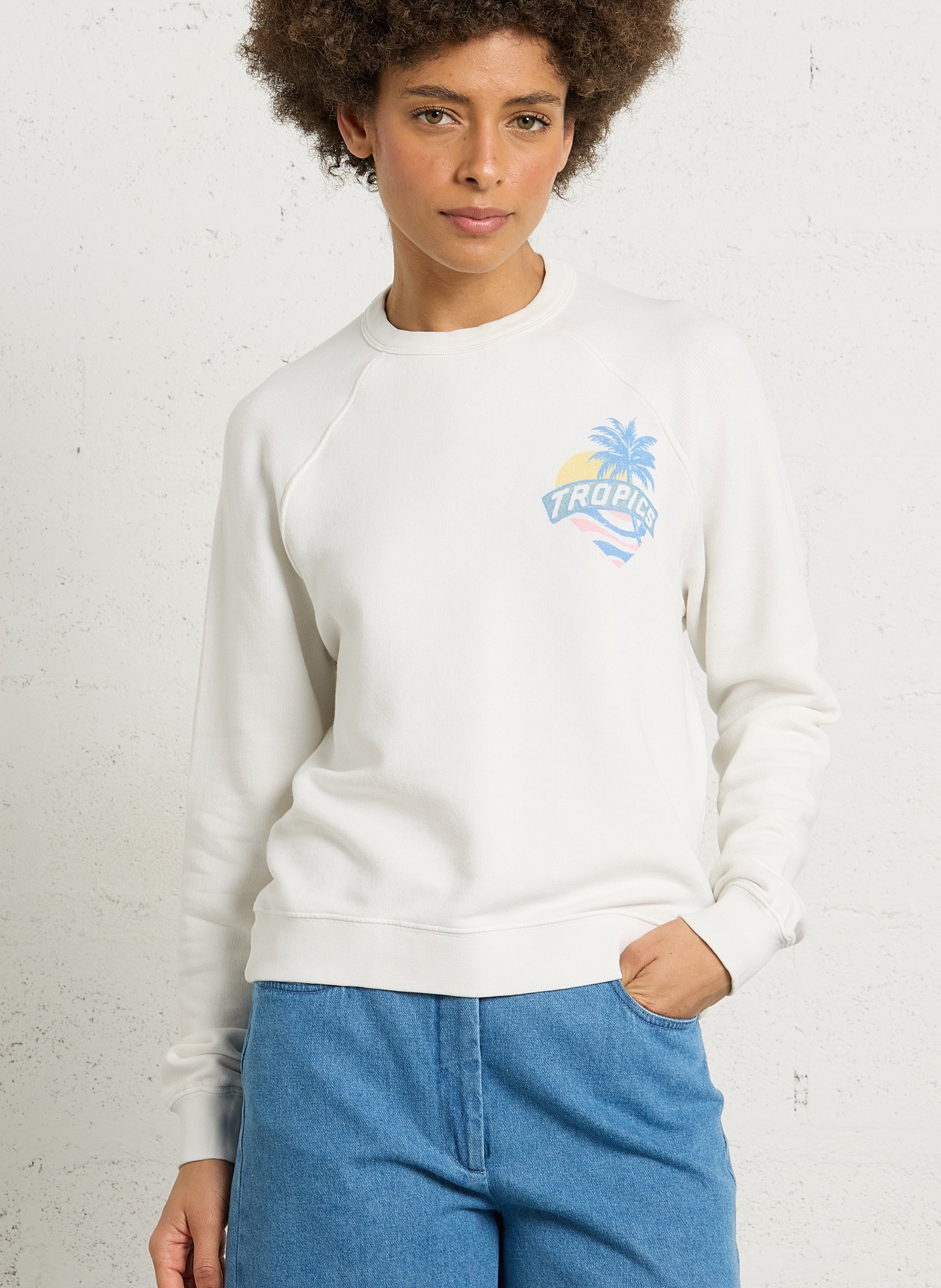 Sweat col rond en coton HARTFORD