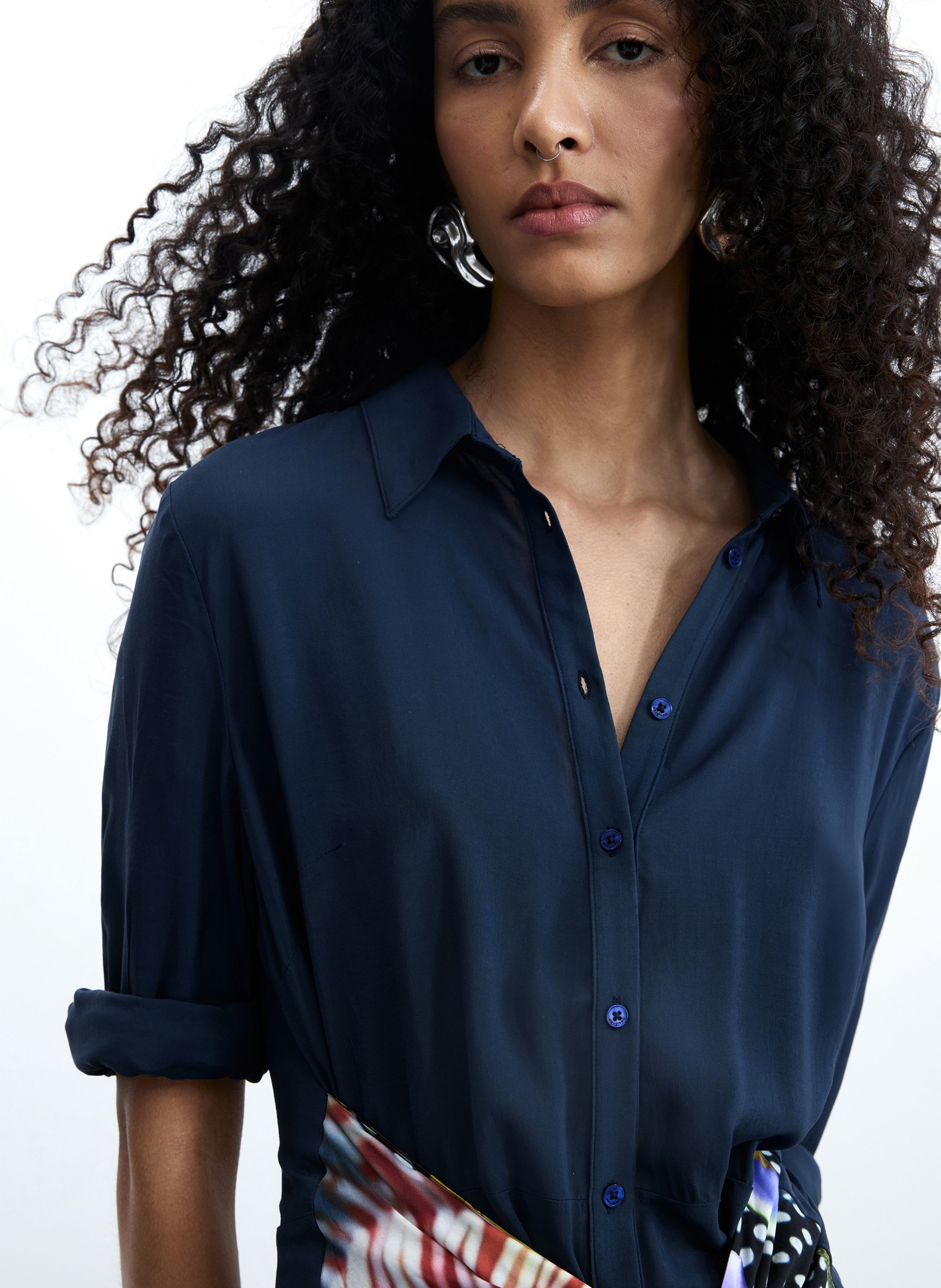 Vestido largo evasé DESIGUAL Azul