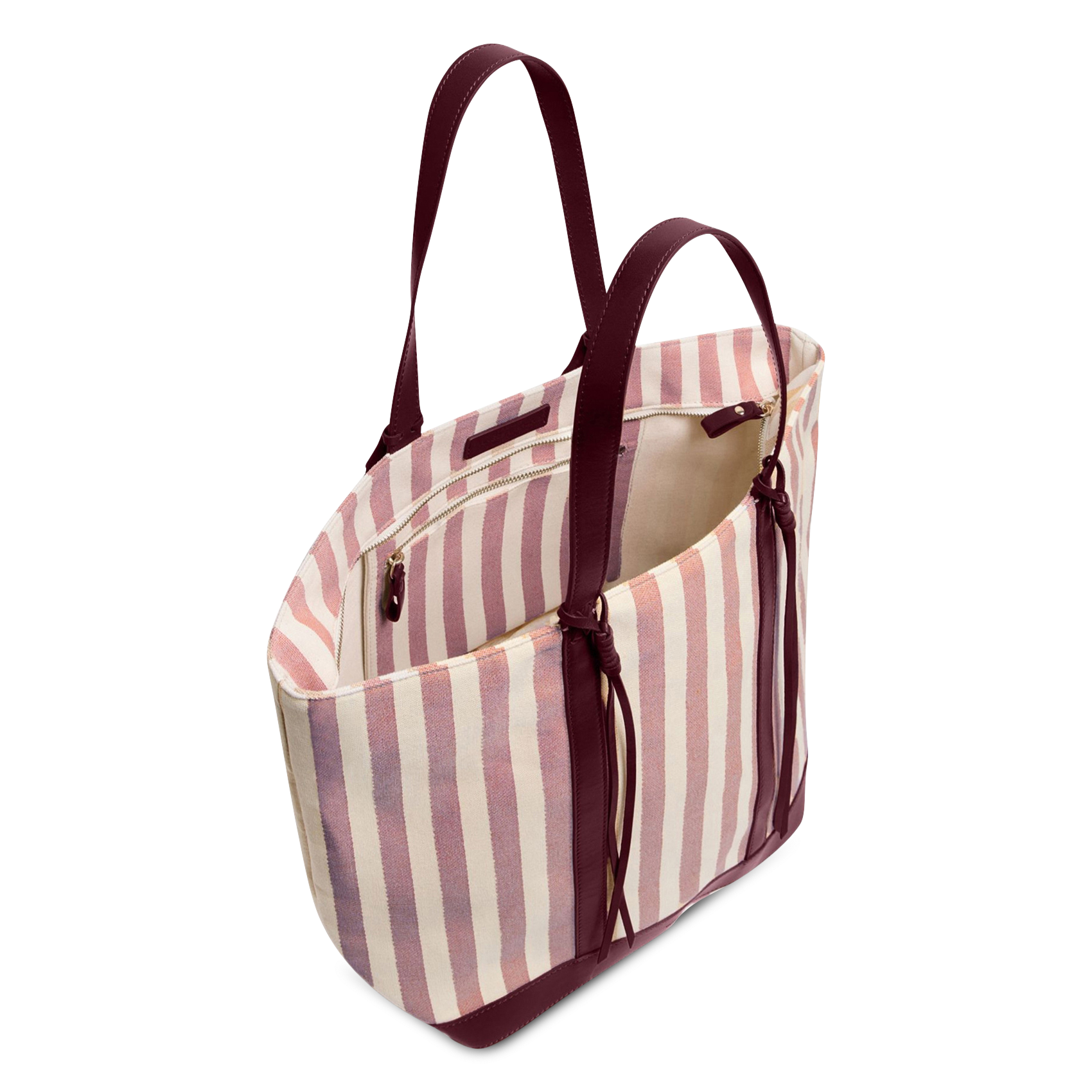 Striped tote bag VANESSA BRUNO Red