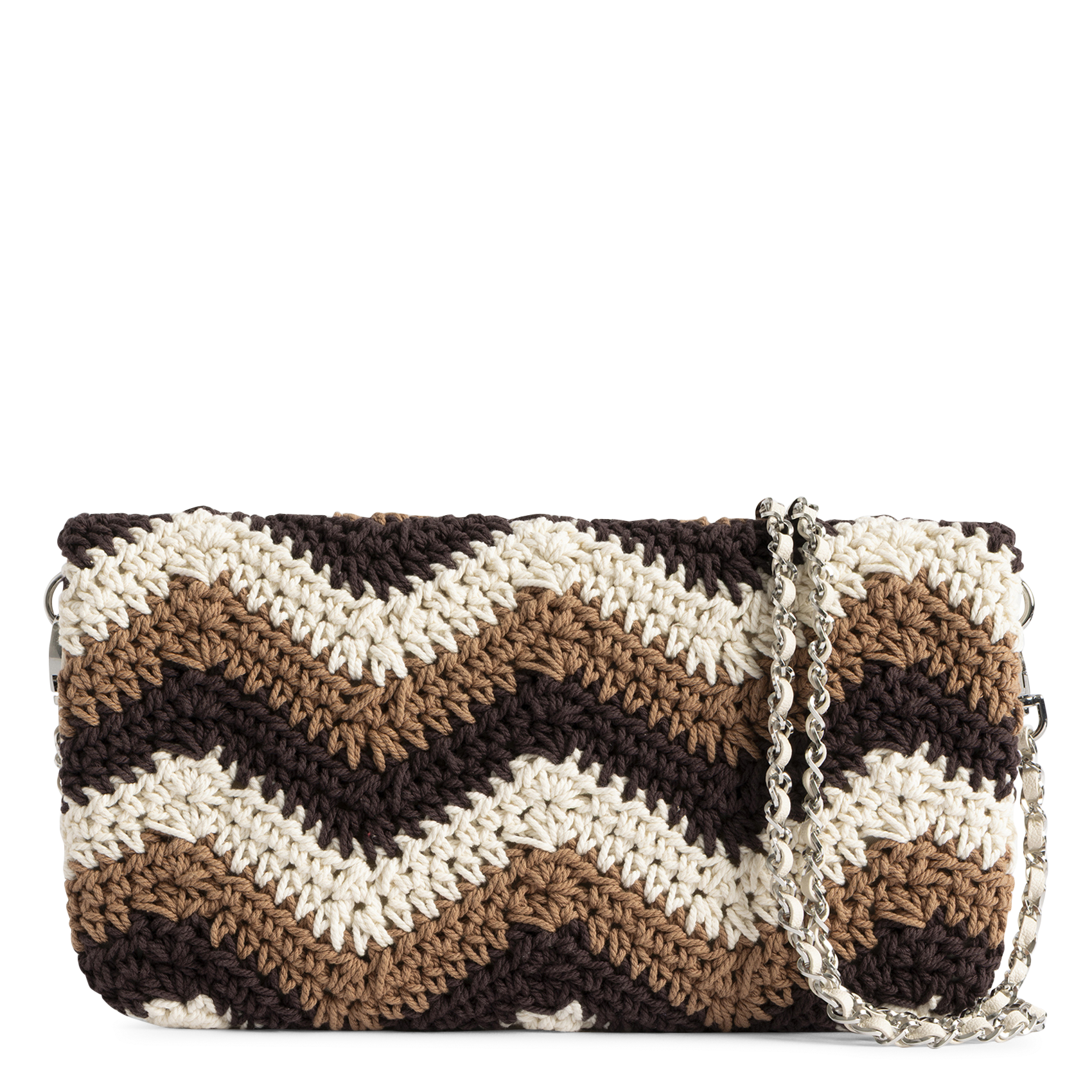 Katoenen macramé clutch ZADIG&VOLTAIRE Bruin