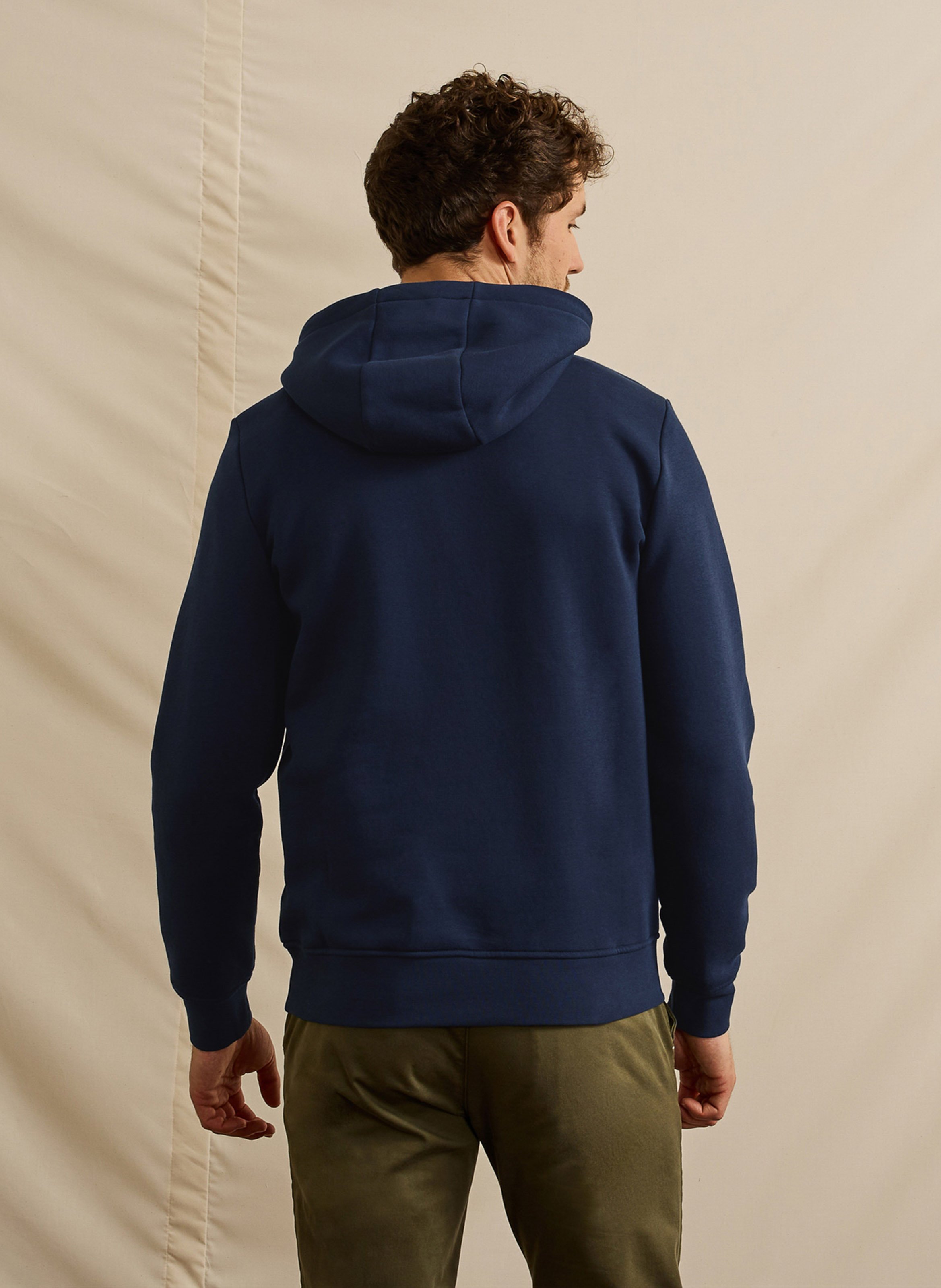 Regular-fit sweater met capuchon | katoenblend FAGUO Blauw