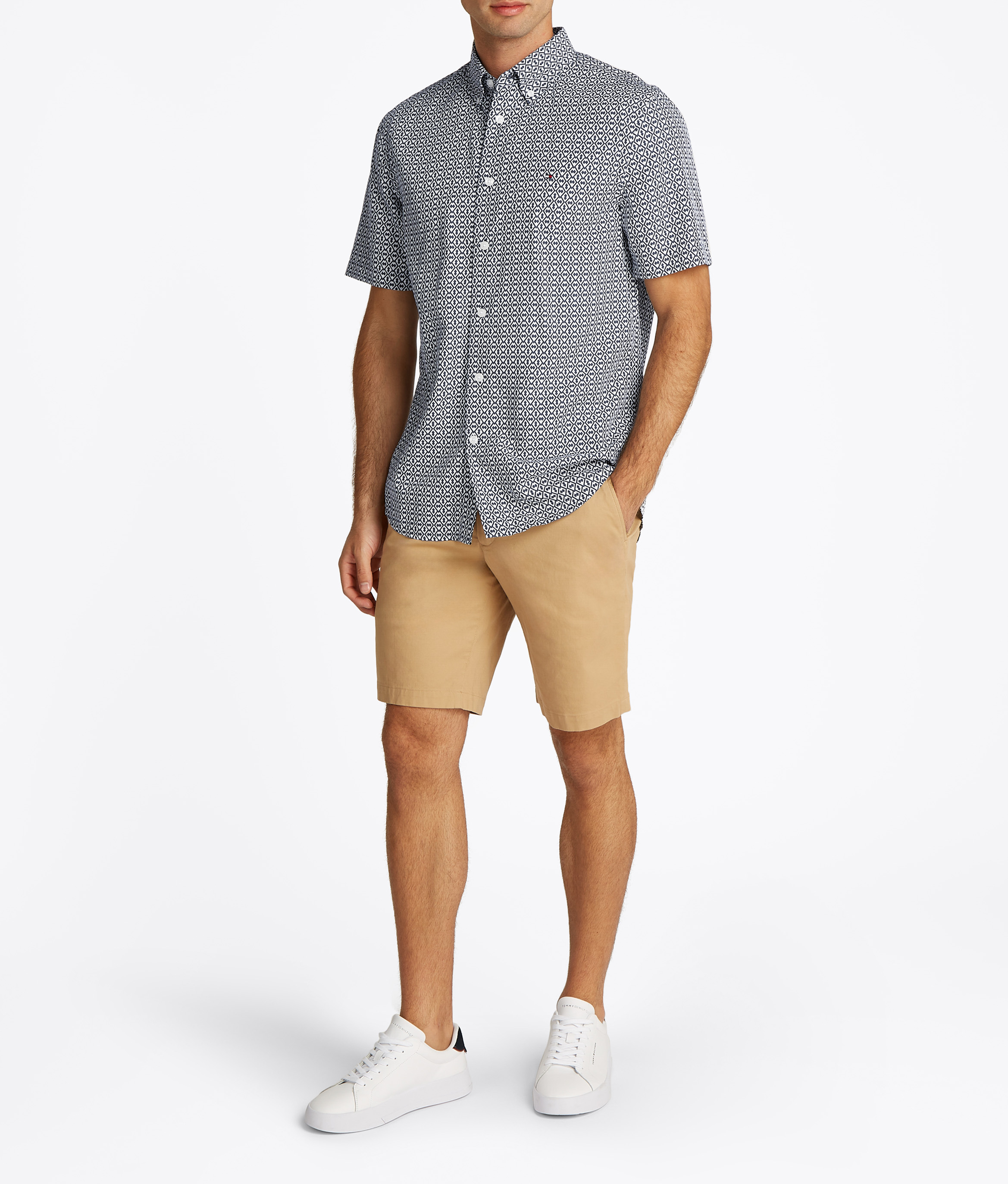 Blouse met klassieke kraag TOMMY HILFIGER Blauw