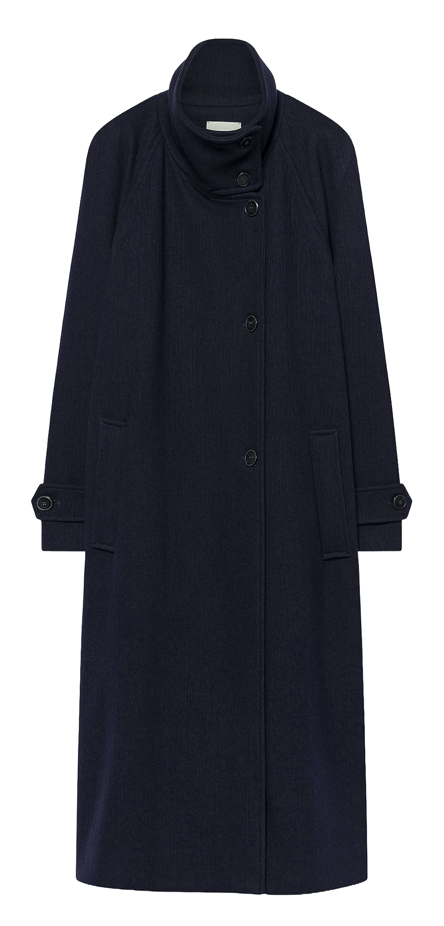 Langer Oversize-Mantel - aus Woll-Mix POMANDERE Blau