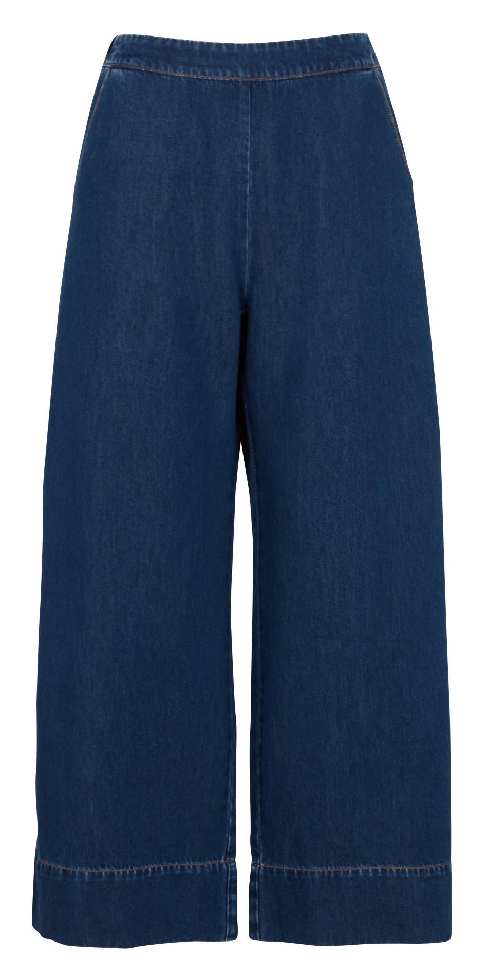 Cropped high-waisted straight-leg jeans SUNCOO Blue