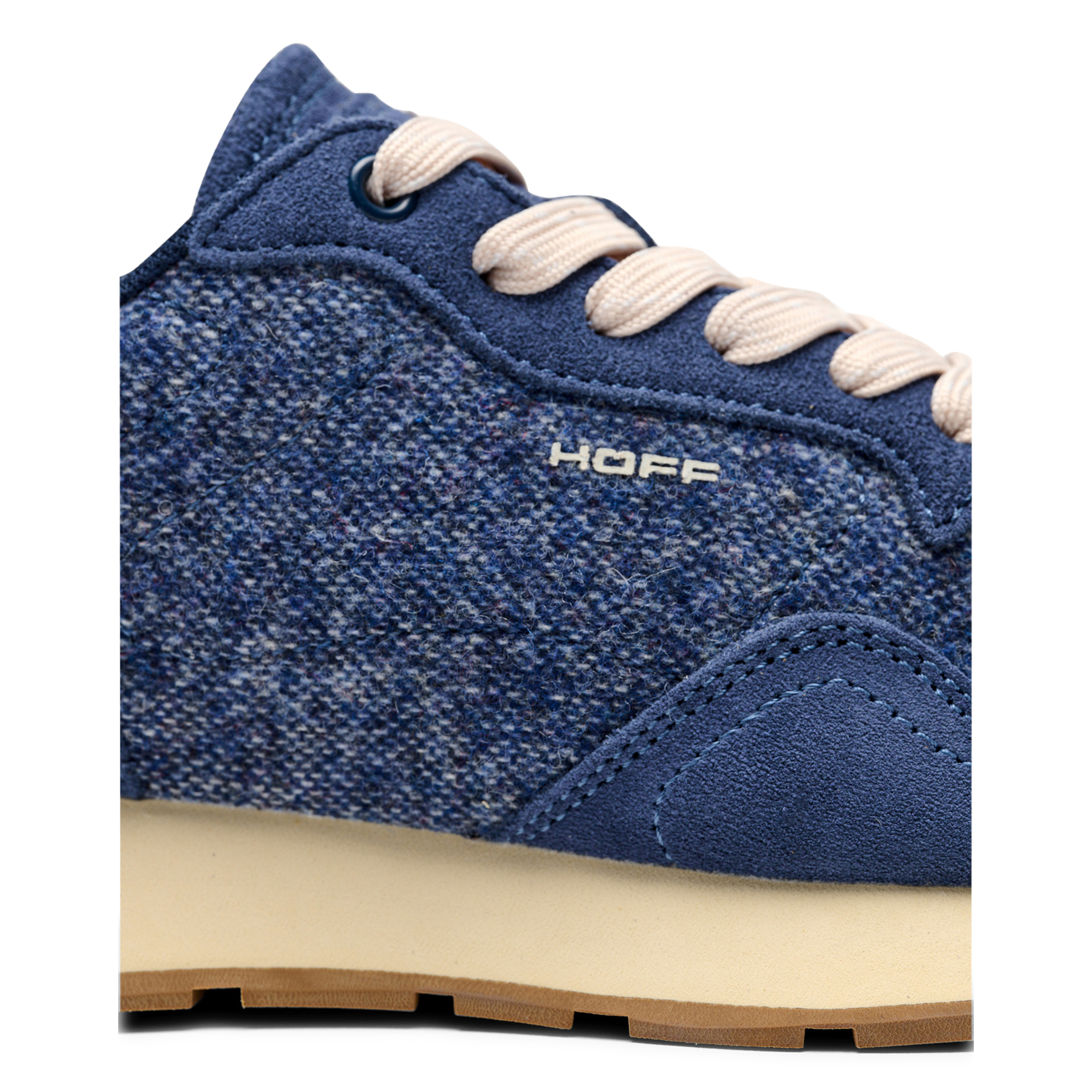 Low-top mixed leather sneakers HOFF Blue