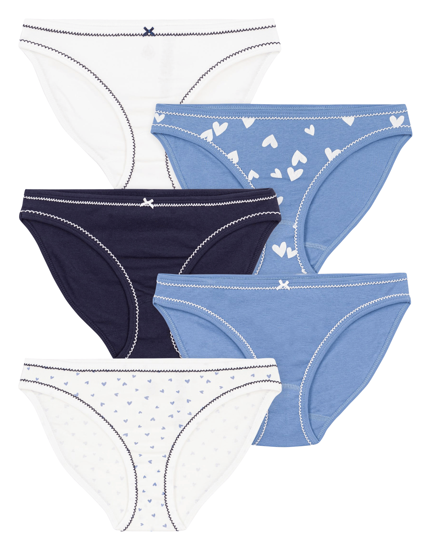 5er-Pack Baumwoll-Slips PETIT BATEAU Mehrfarbig