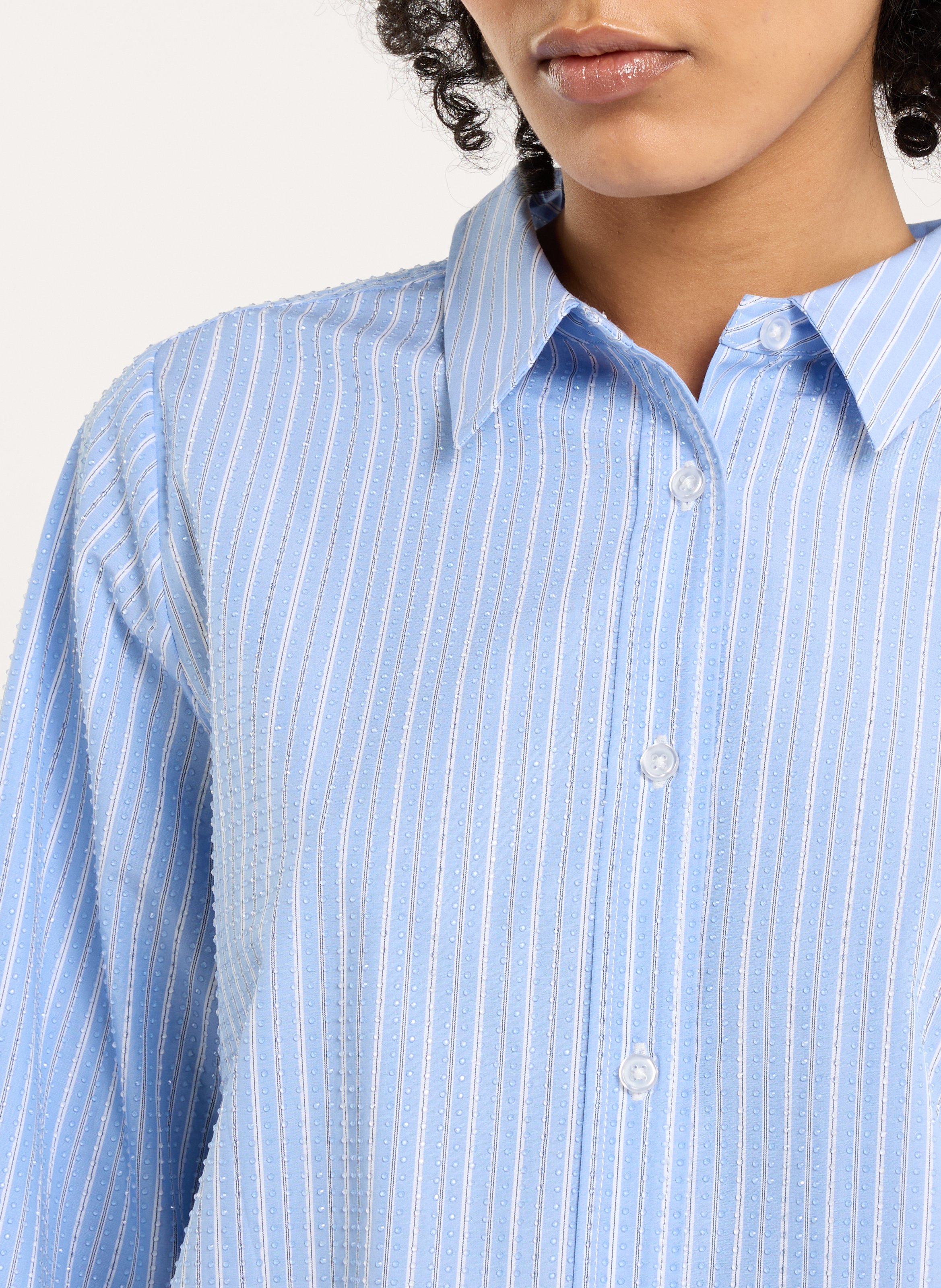 Baumwoll-Bluse SAISON 1865 Blau