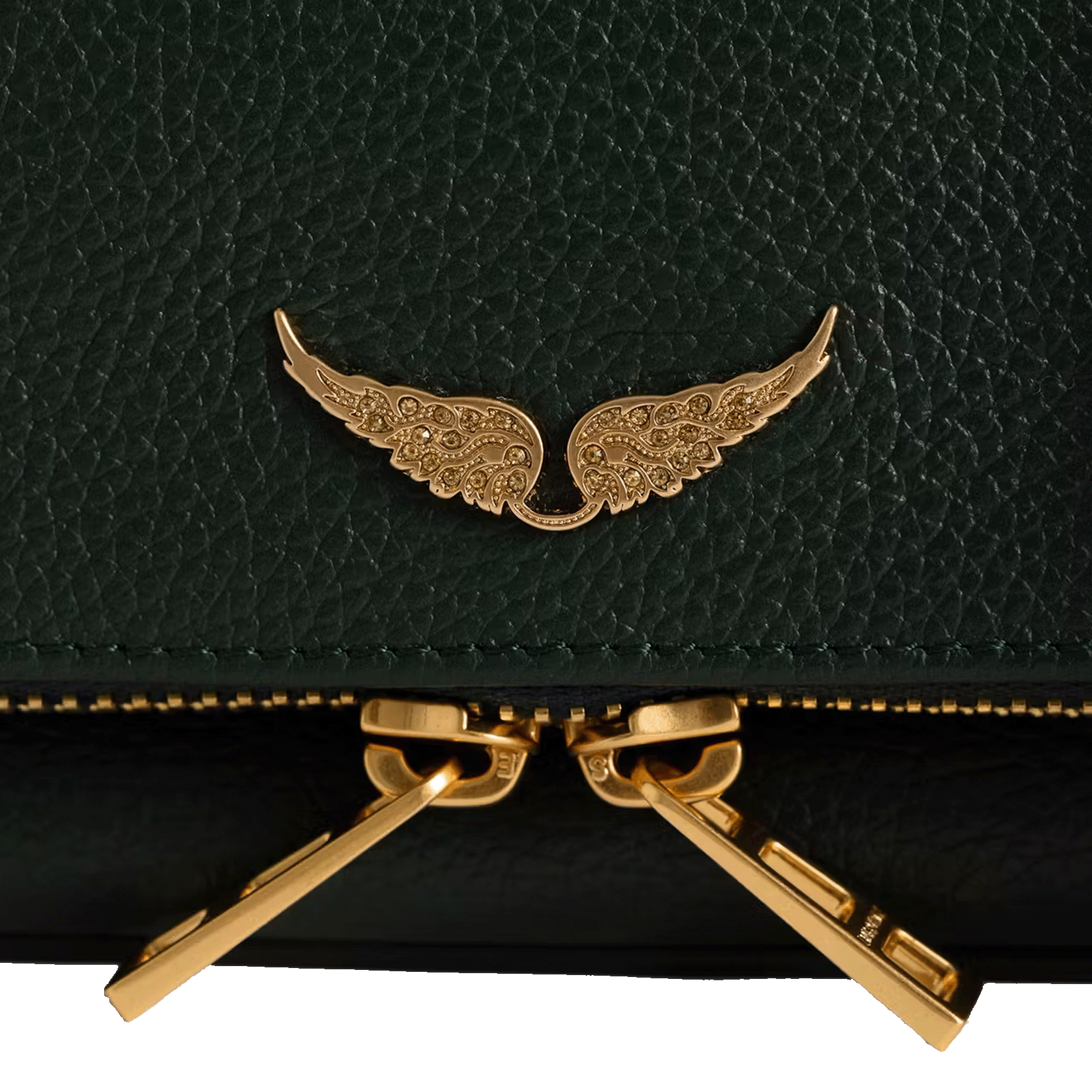 Leather clutch bag ZADIG&VOLTAIRE Green