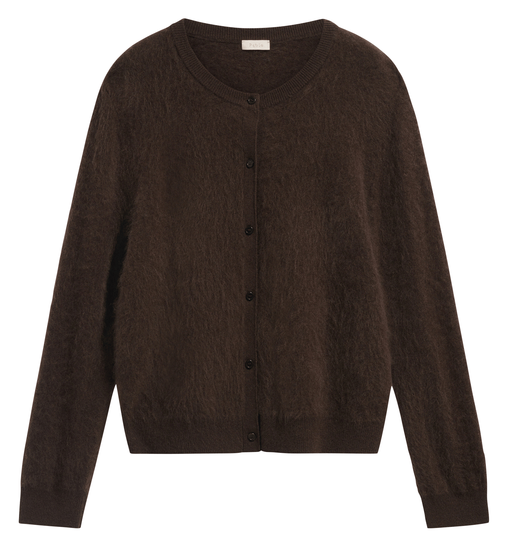 Rechte wollen cardigan PABLO Bruin