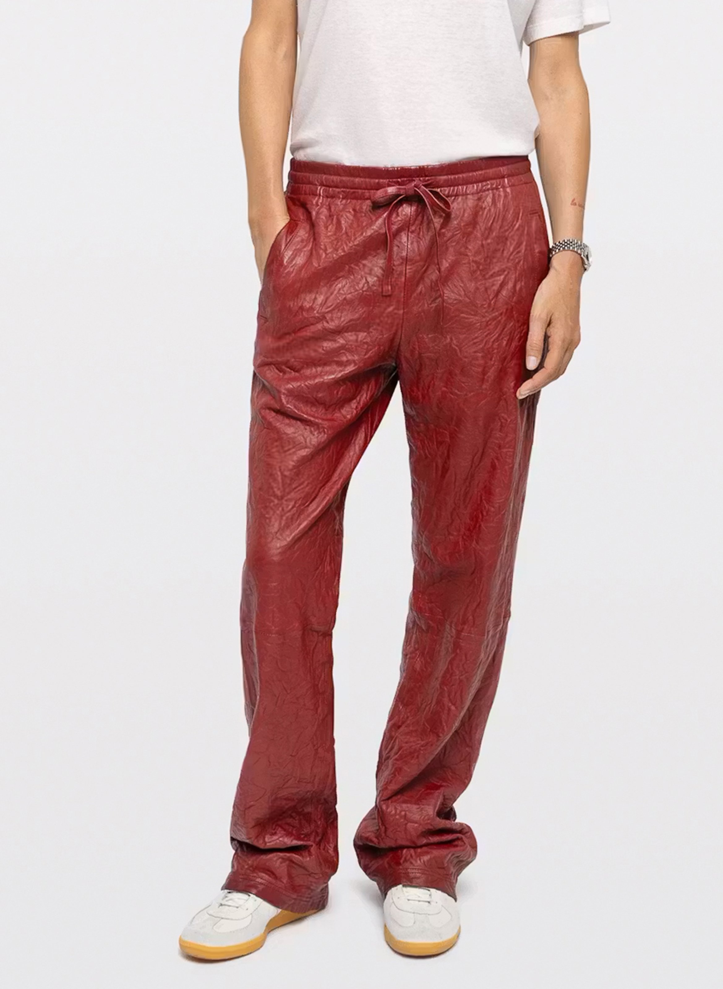 Pantalon droit en cuir ZADIG&VOLTAIRE