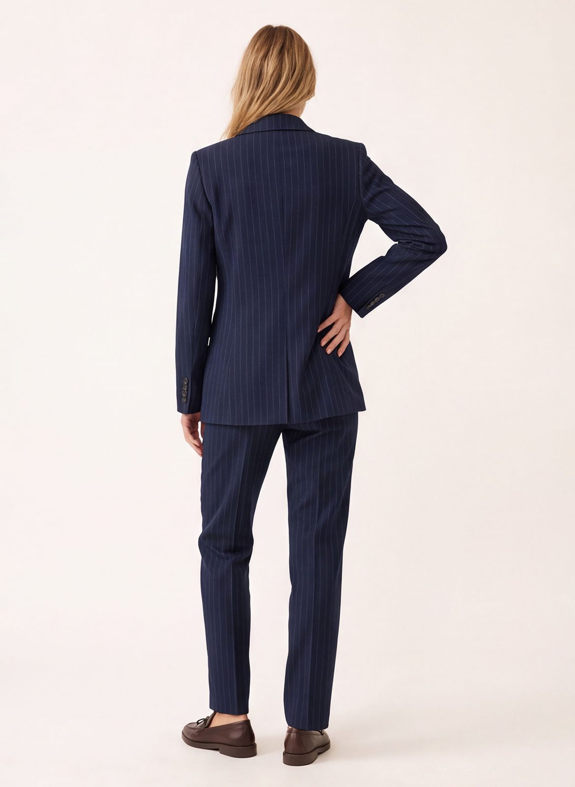 Getailleerde blazer met strepen KOOKAI Blauw