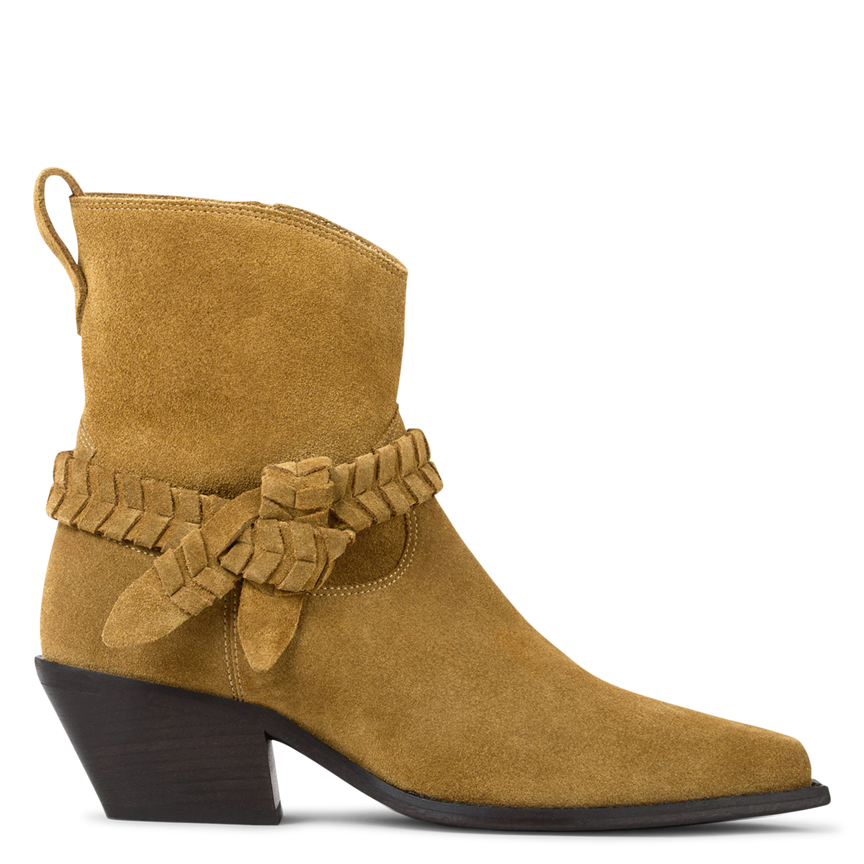 Spitze Lederstiefeletten BA&SH Braun