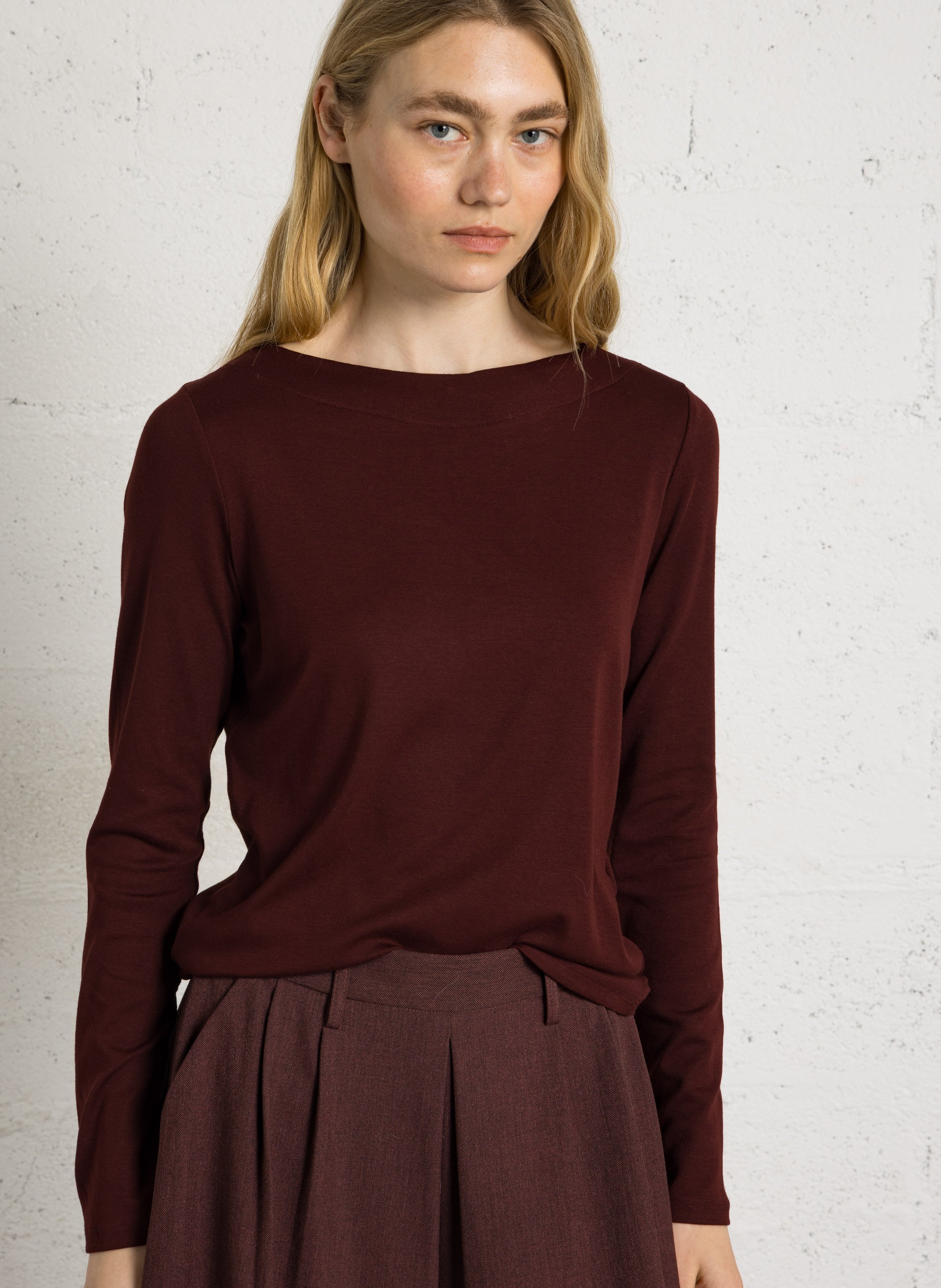 Tee-shirt droit col rond MAISON 123 Rouge