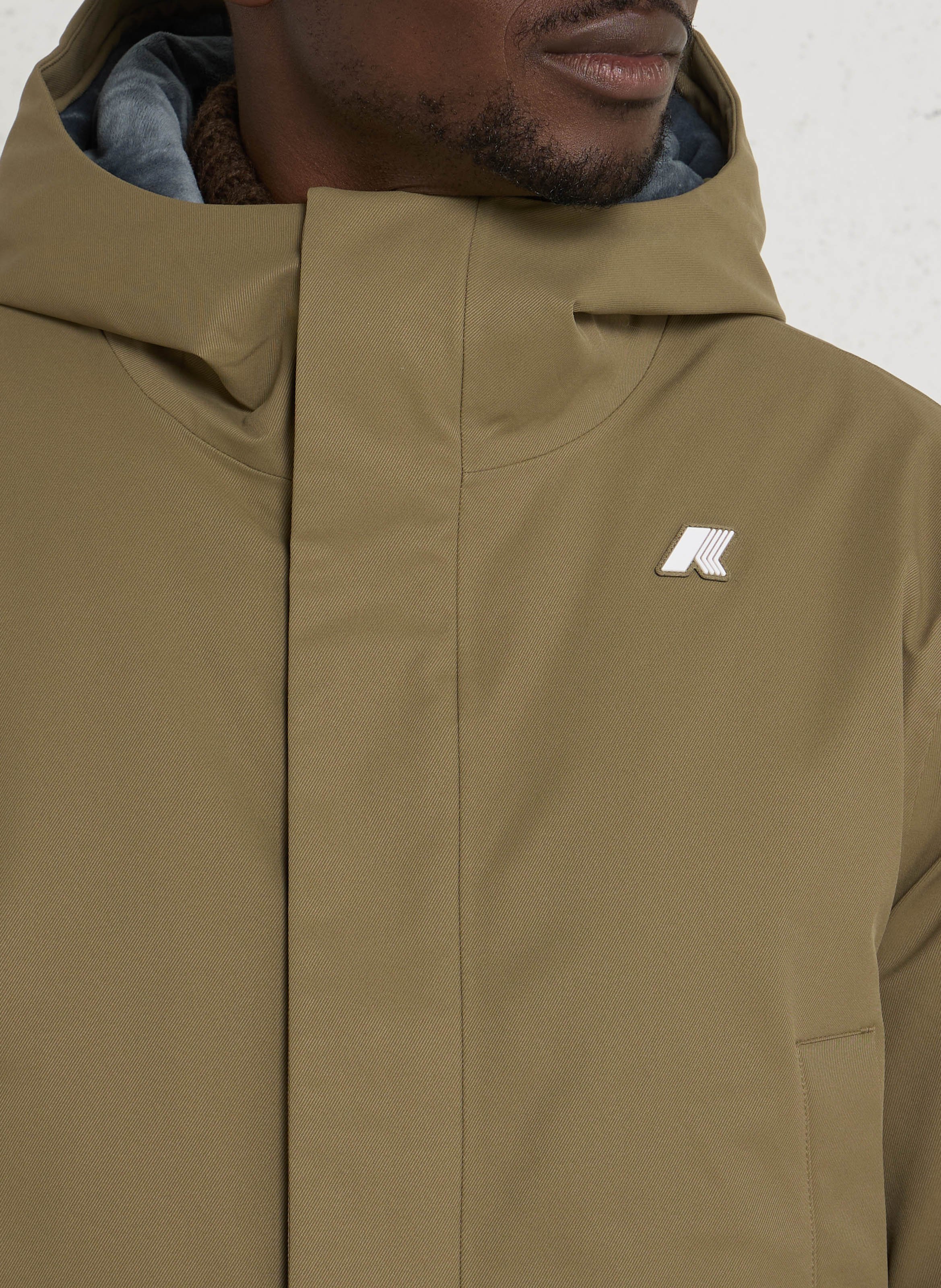 Long high-neck jacket K-WAY Khaki