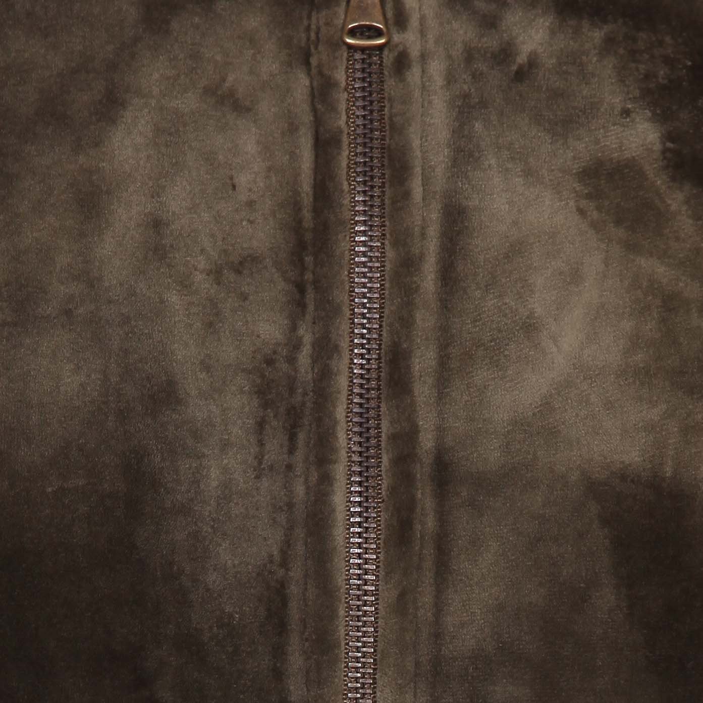 Gilet à capuche droit en velours BANANA MOON Kaki