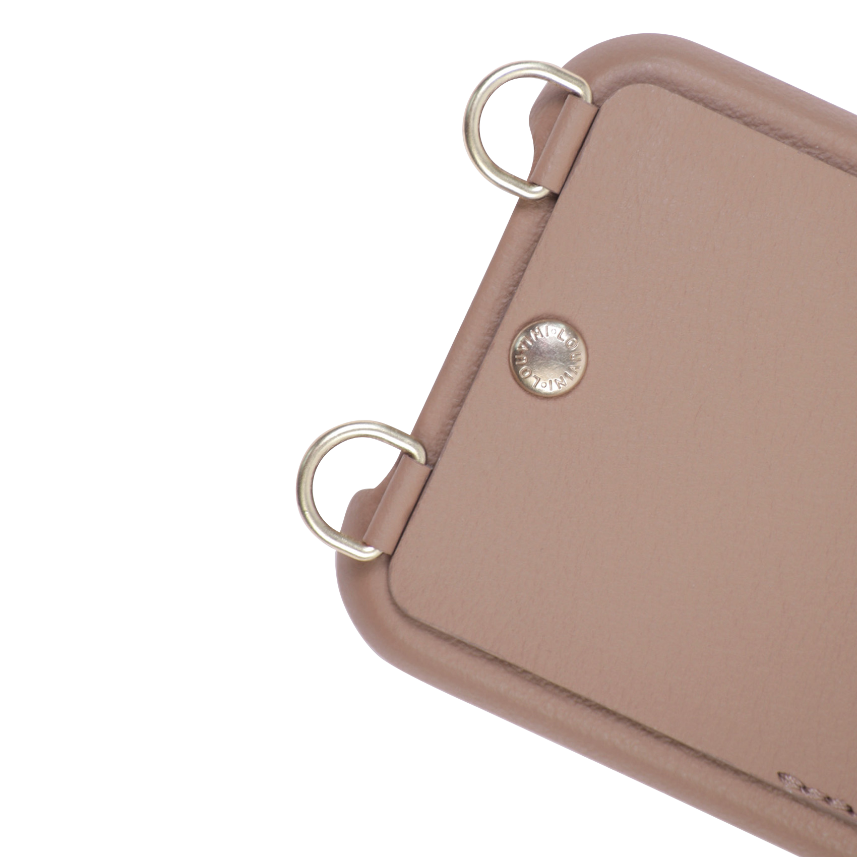 iPhone case with leather pocket LOUVINI PARIS Brown