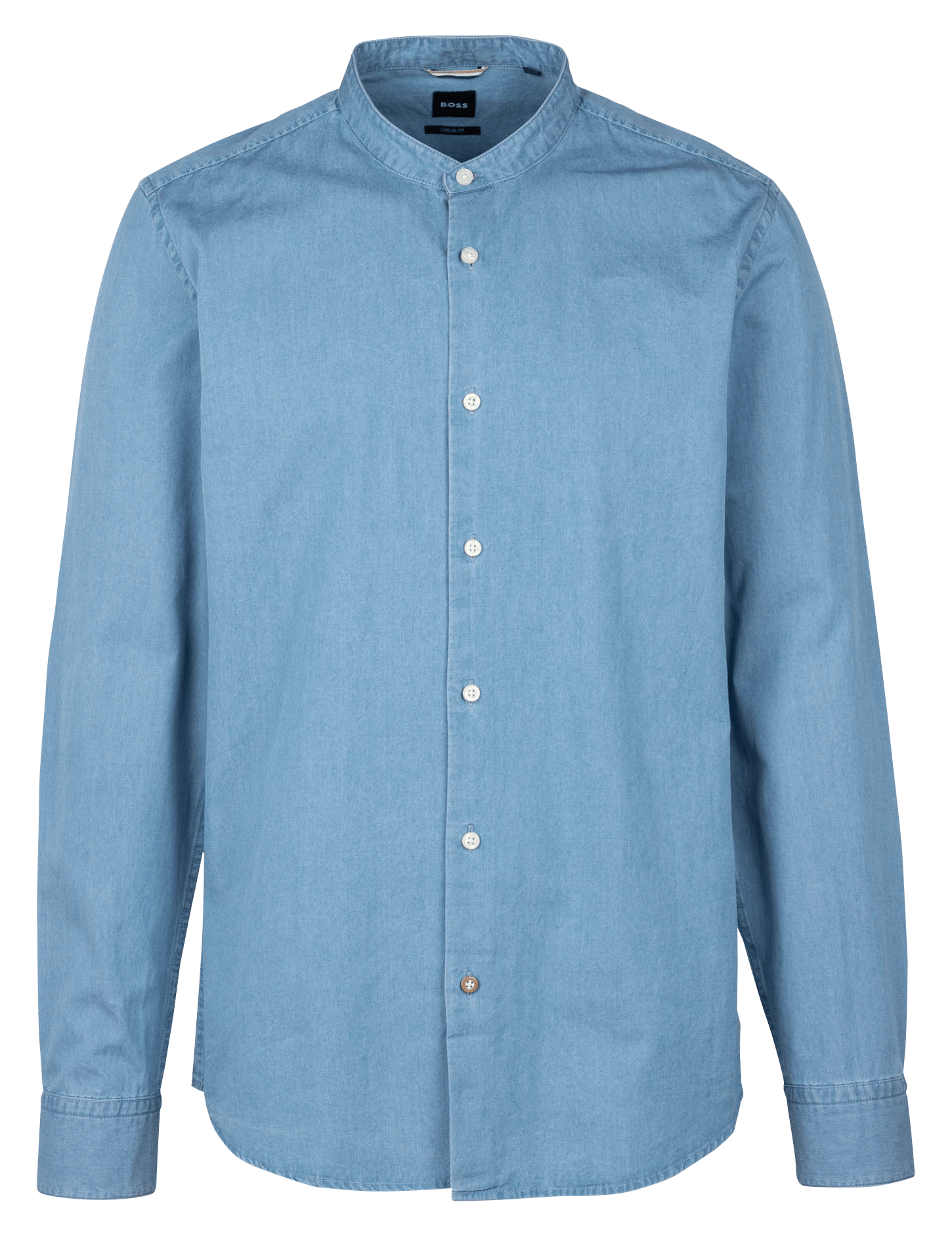 Cotton denim shirt BlueBOSS