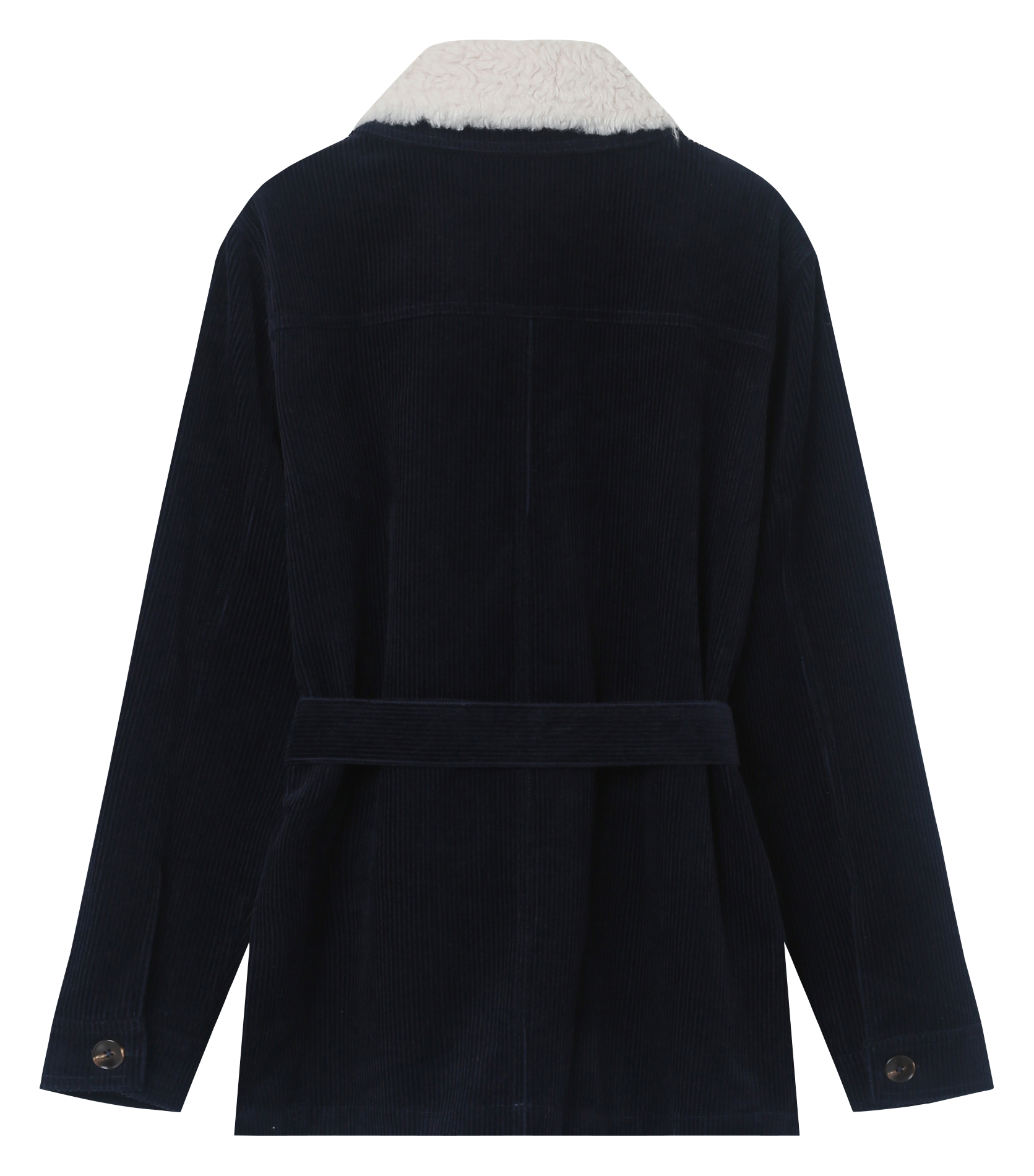 Classic collar jacket in cotton corduroy GRACE ET MILA Blue