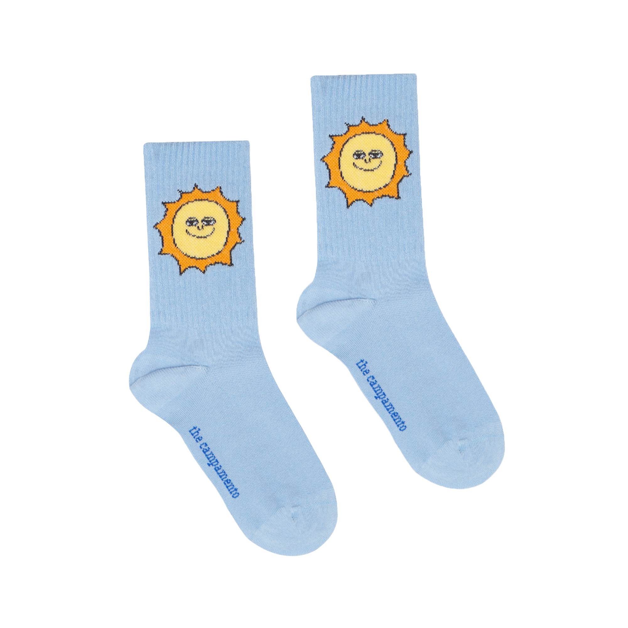 Chaussettes à imprimé soleil en coton mélangé THE CAMPAMENTO Bleu