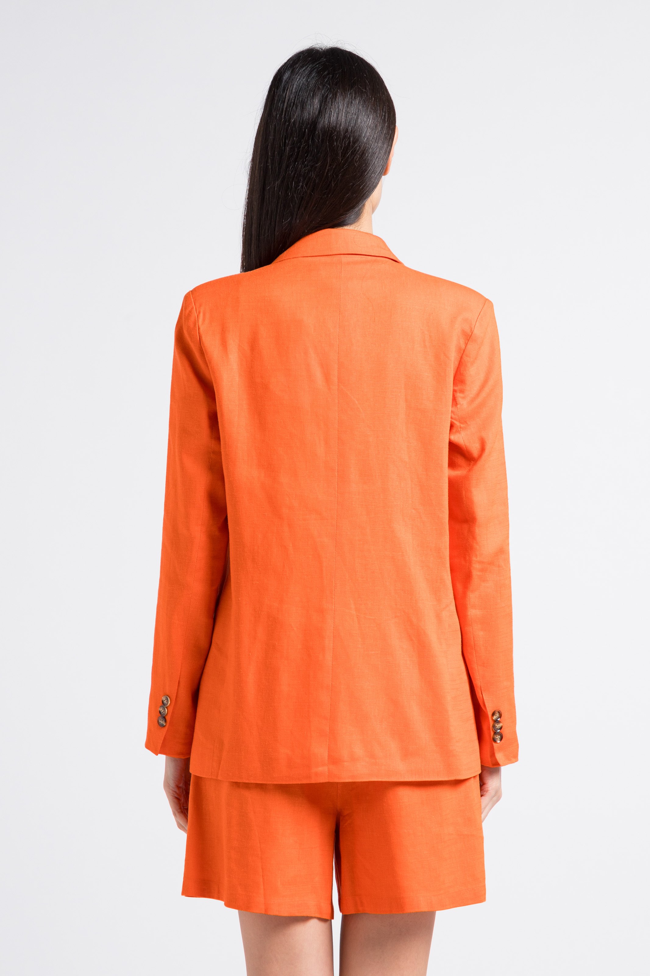 Linen-blend tailored jacket LA PETITE ETOILE Orange
