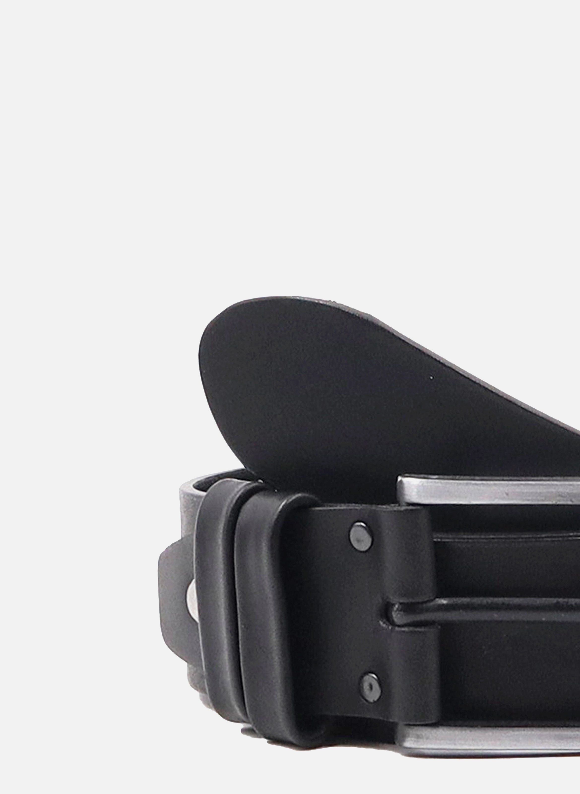 Smooth leather casual belt JULES & JENN Black