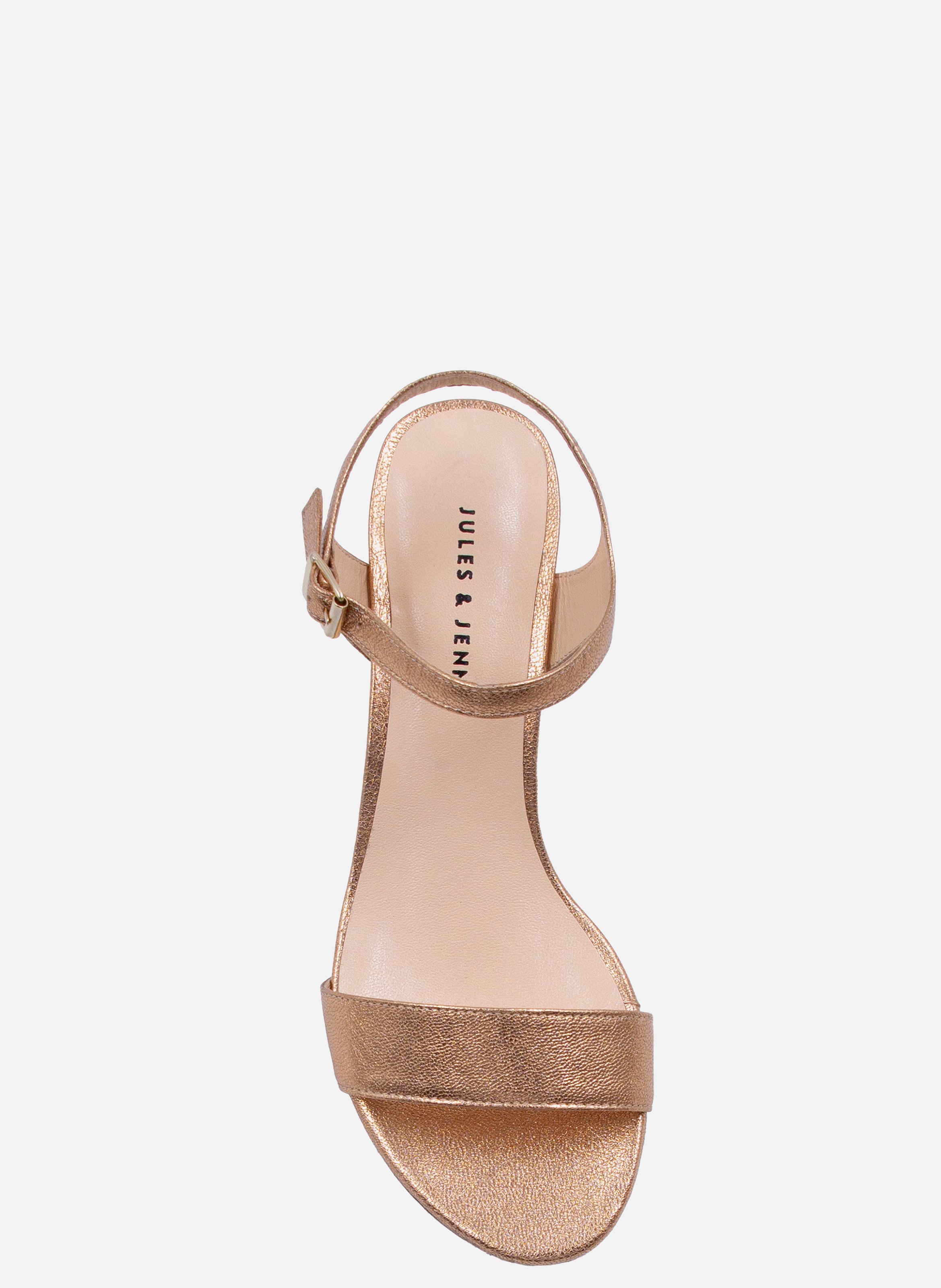 Medium heel metallic sandals JULES & JENN Pink