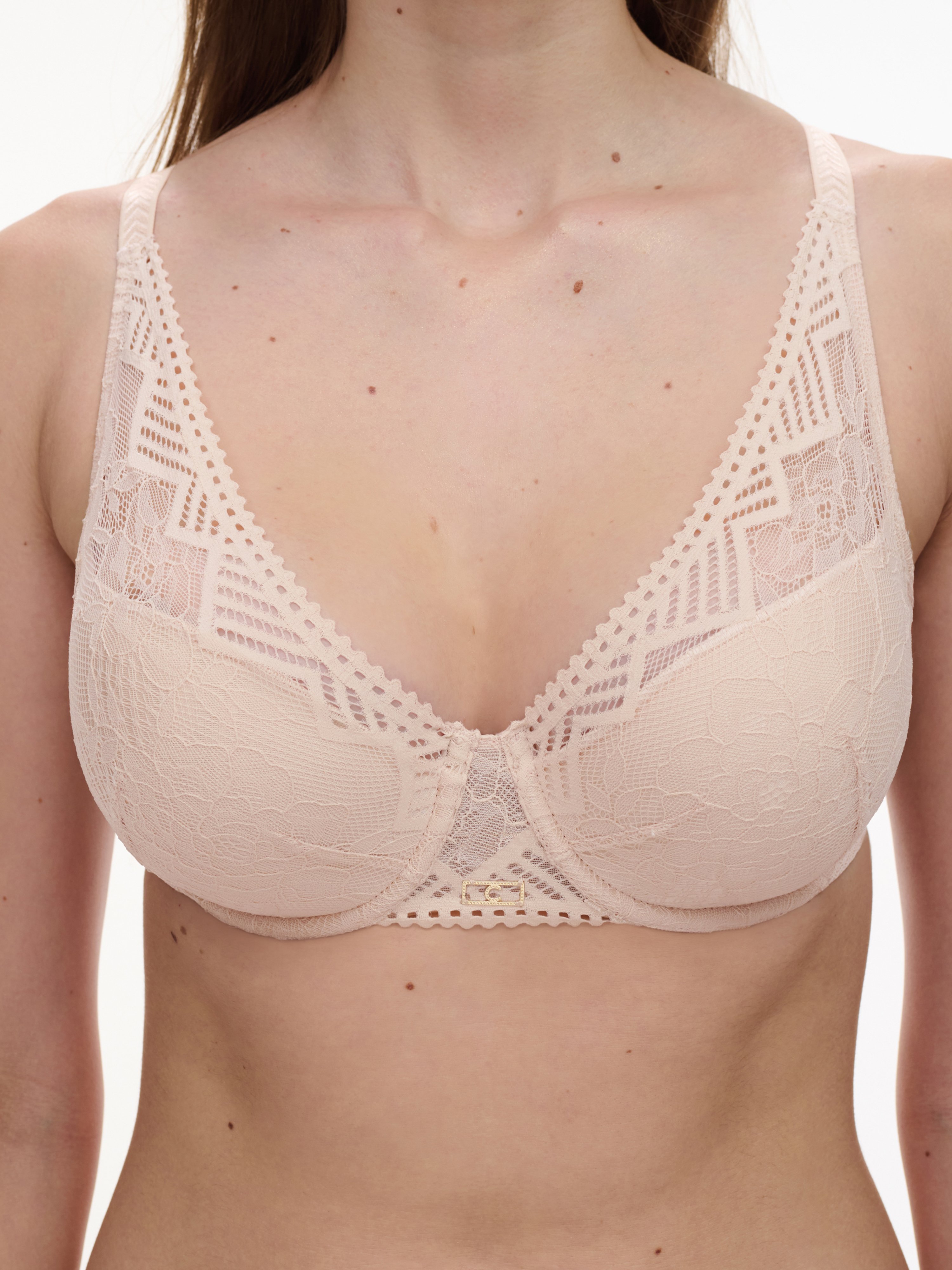 Plunging spacer bra CHANTELLE Beige