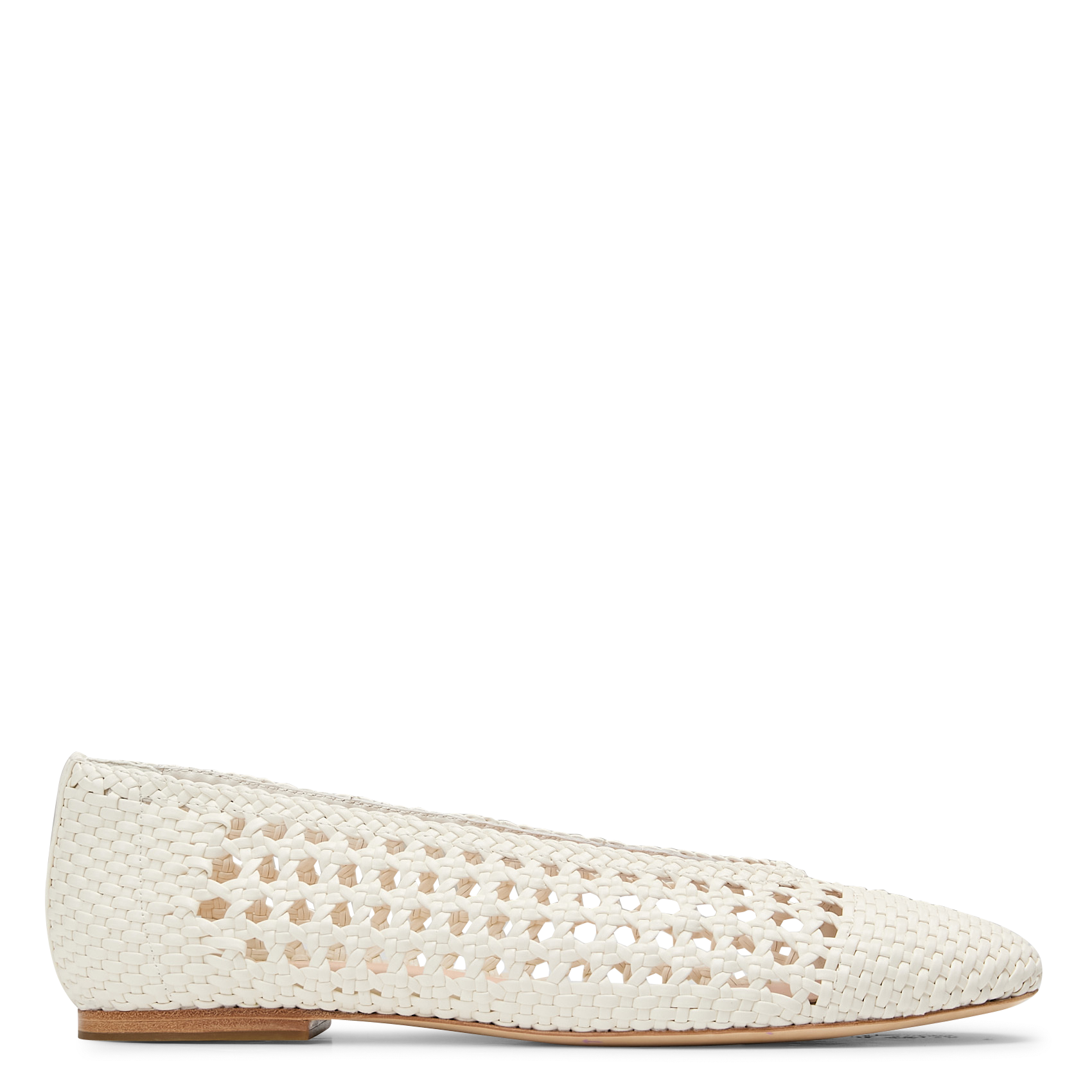 Ballerines effet cuir tressées MI/MAI Blanc