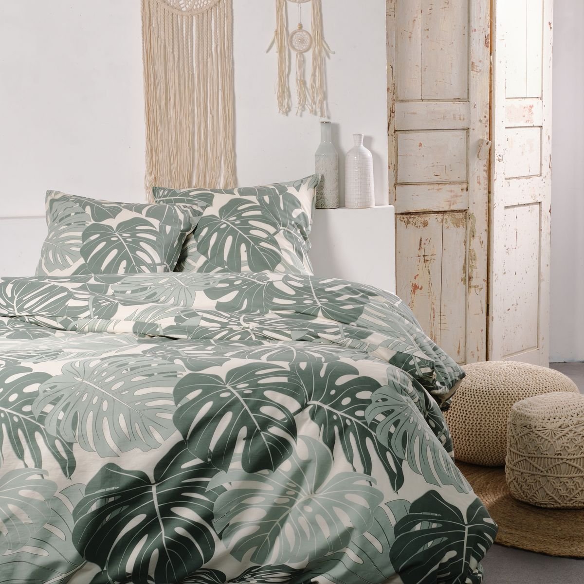 Printed cotton bed set TODAY LINGE DE MAISON Green