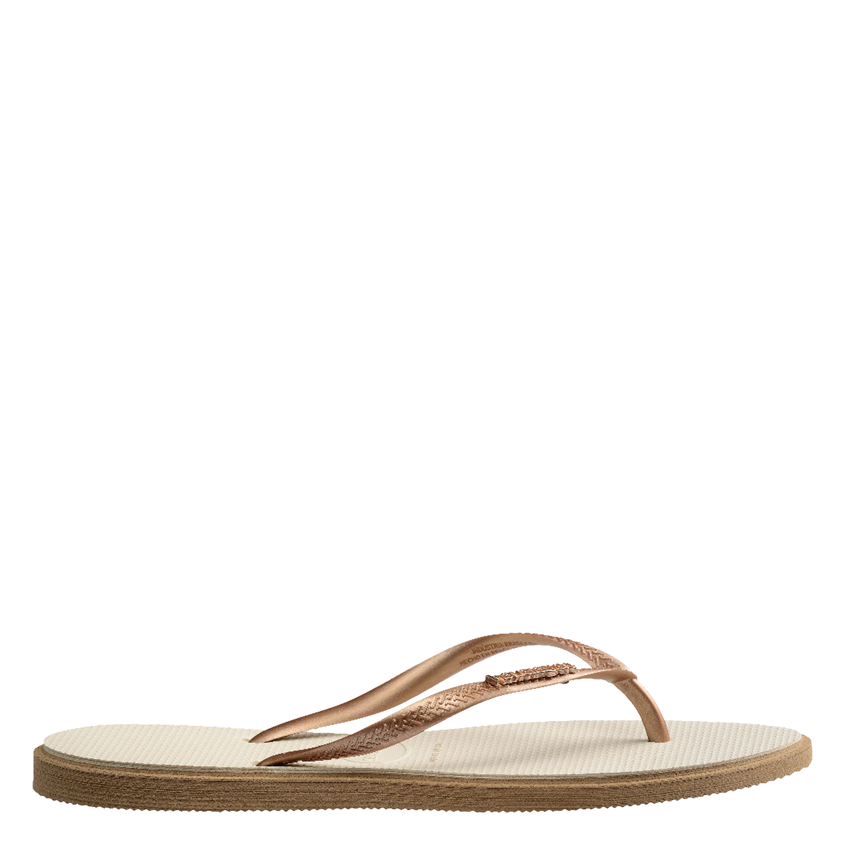 Tongs slim Slim point Doré Havaianas Femme Place des Tendances