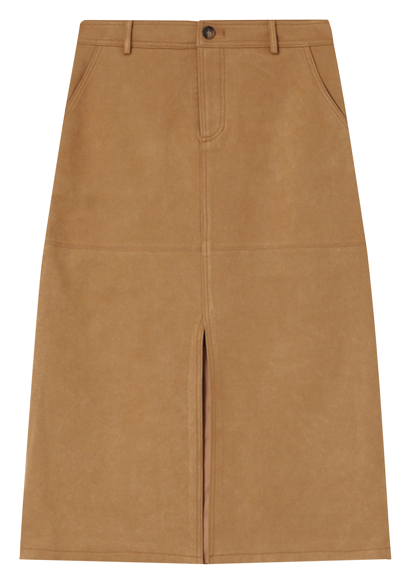 Midi-Rock aus Wildleder-Optik GRACE ET MILA Gelb