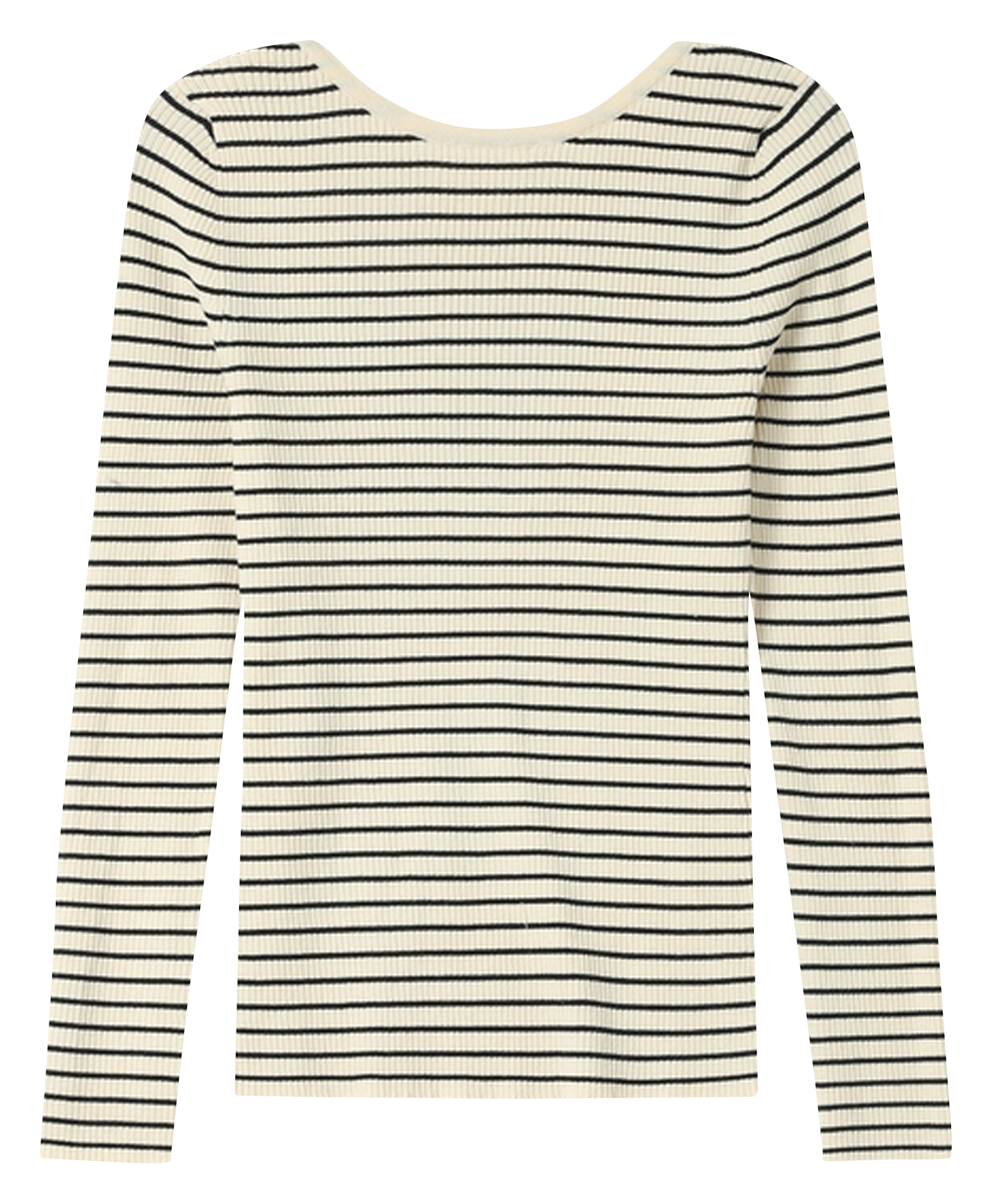 Pull col rond à rayures GRACE ET MILA Blanc