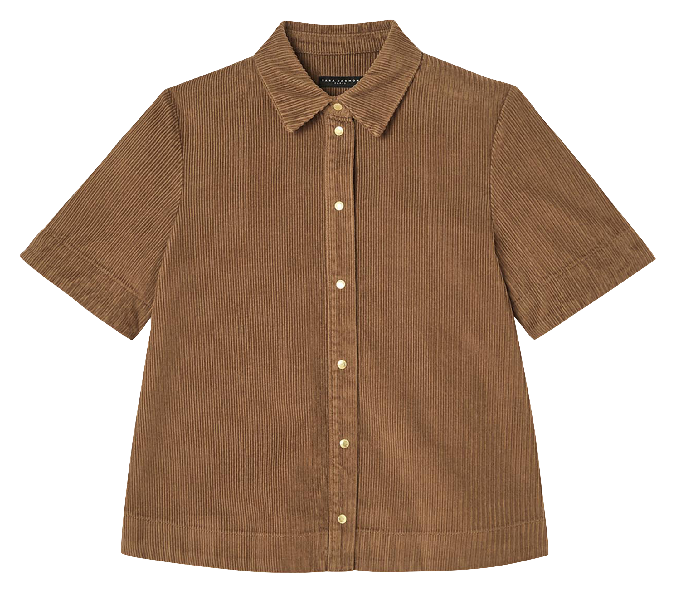 Chemise col classique en coton TARA JARMON Marron
