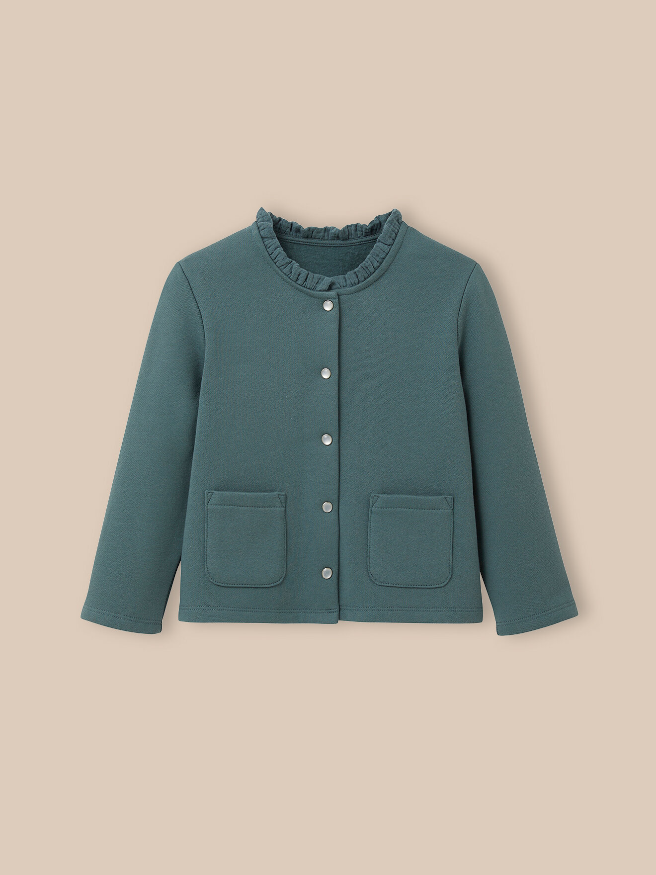 Organic cotton fleece vest CYRILLUS Green