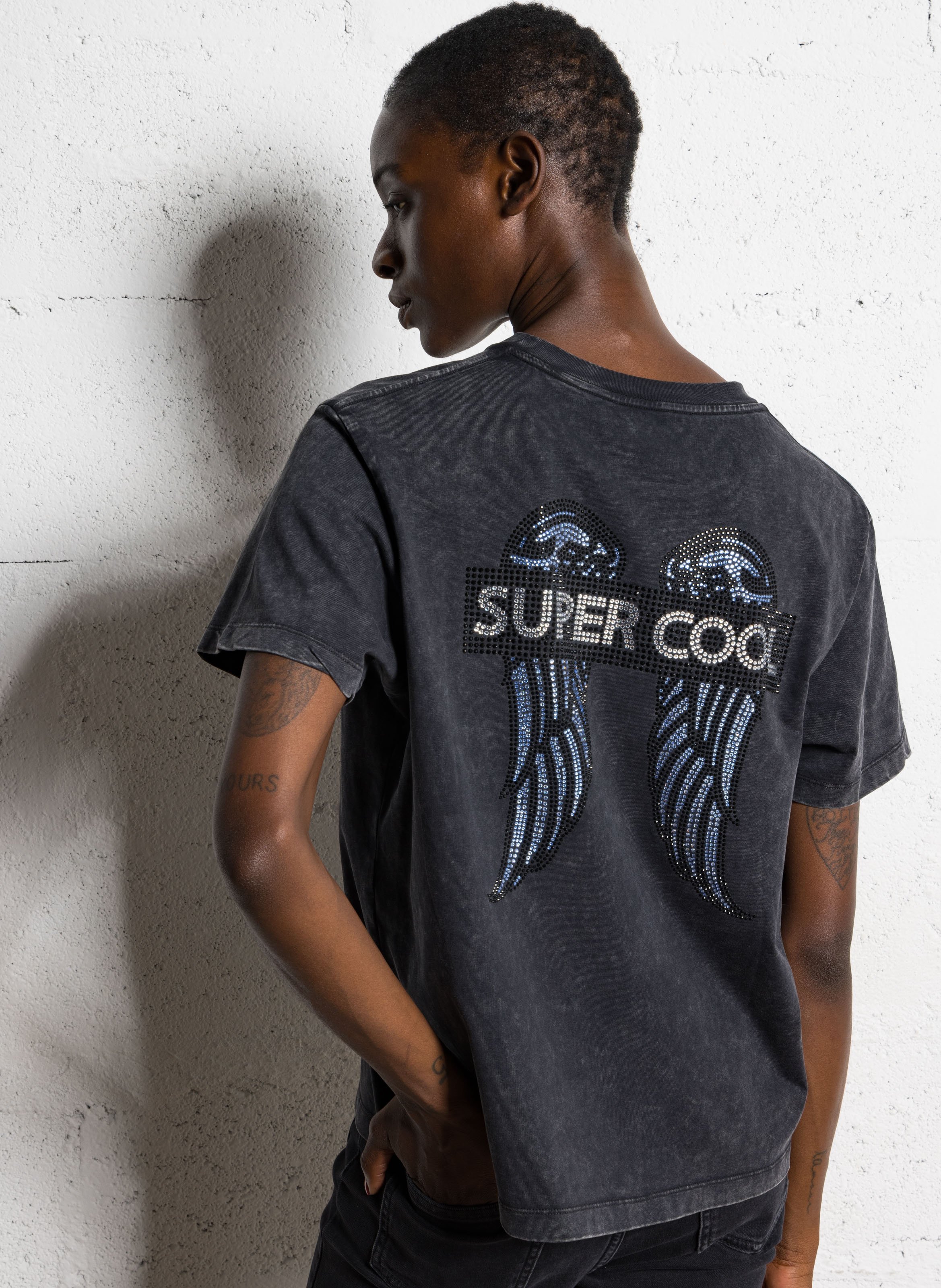 Recht, katoenen T-shirt BERENICE Grijs