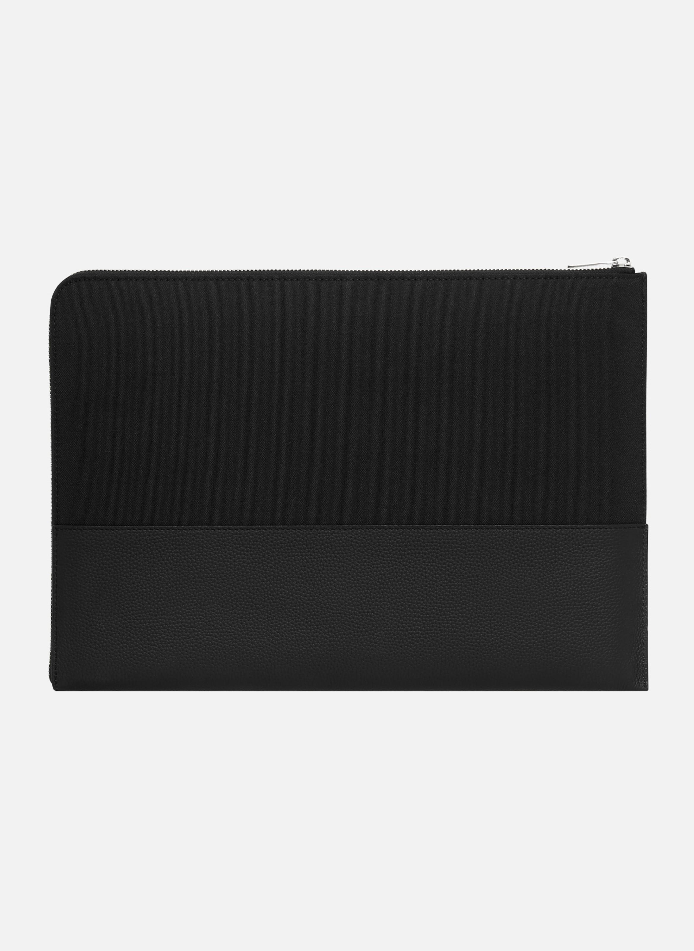 Canvas and grained leather laptop sleeve THE KOOPLES Black