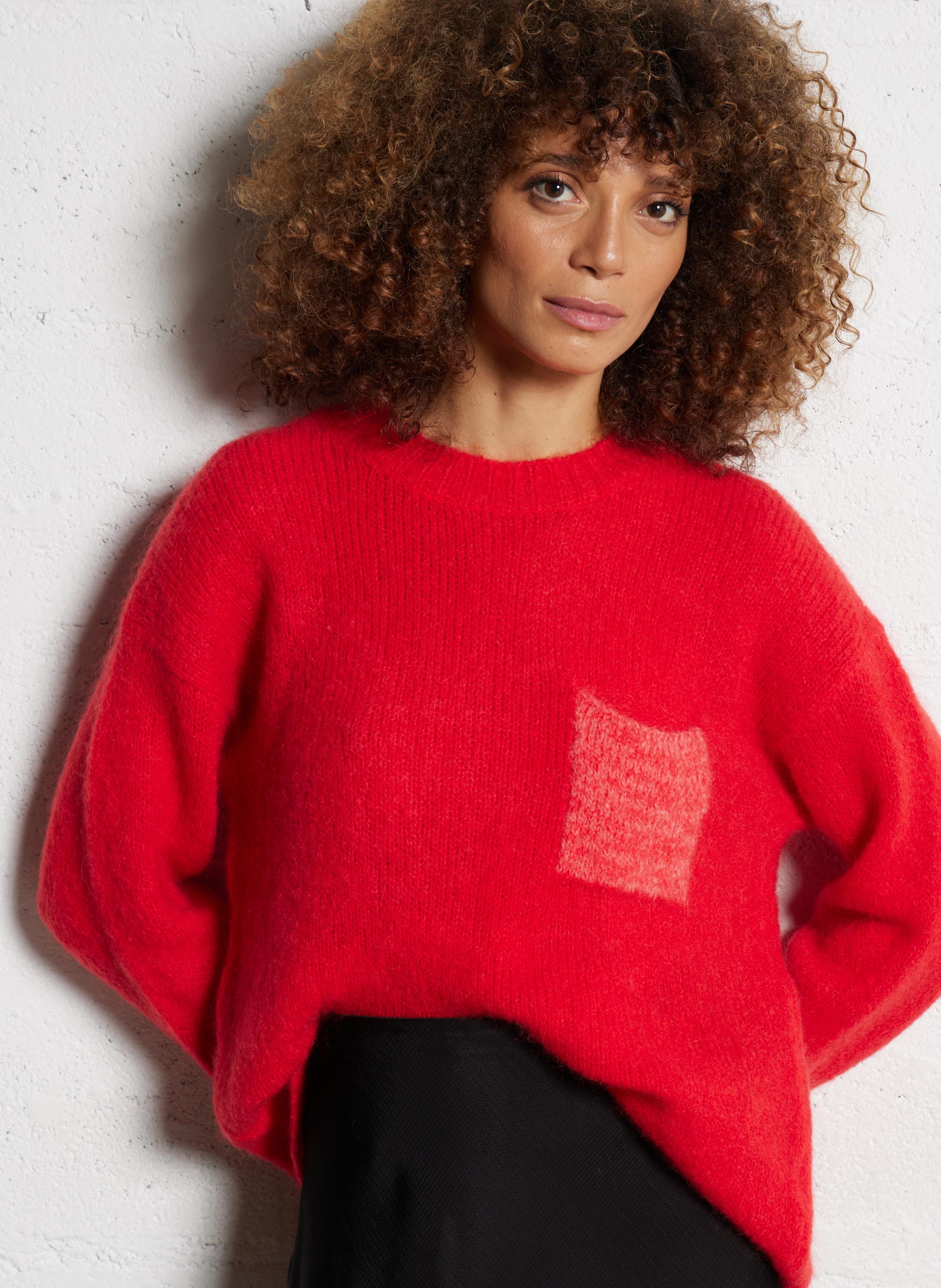 Pull col rond en laine mélangée MAISON ANJE