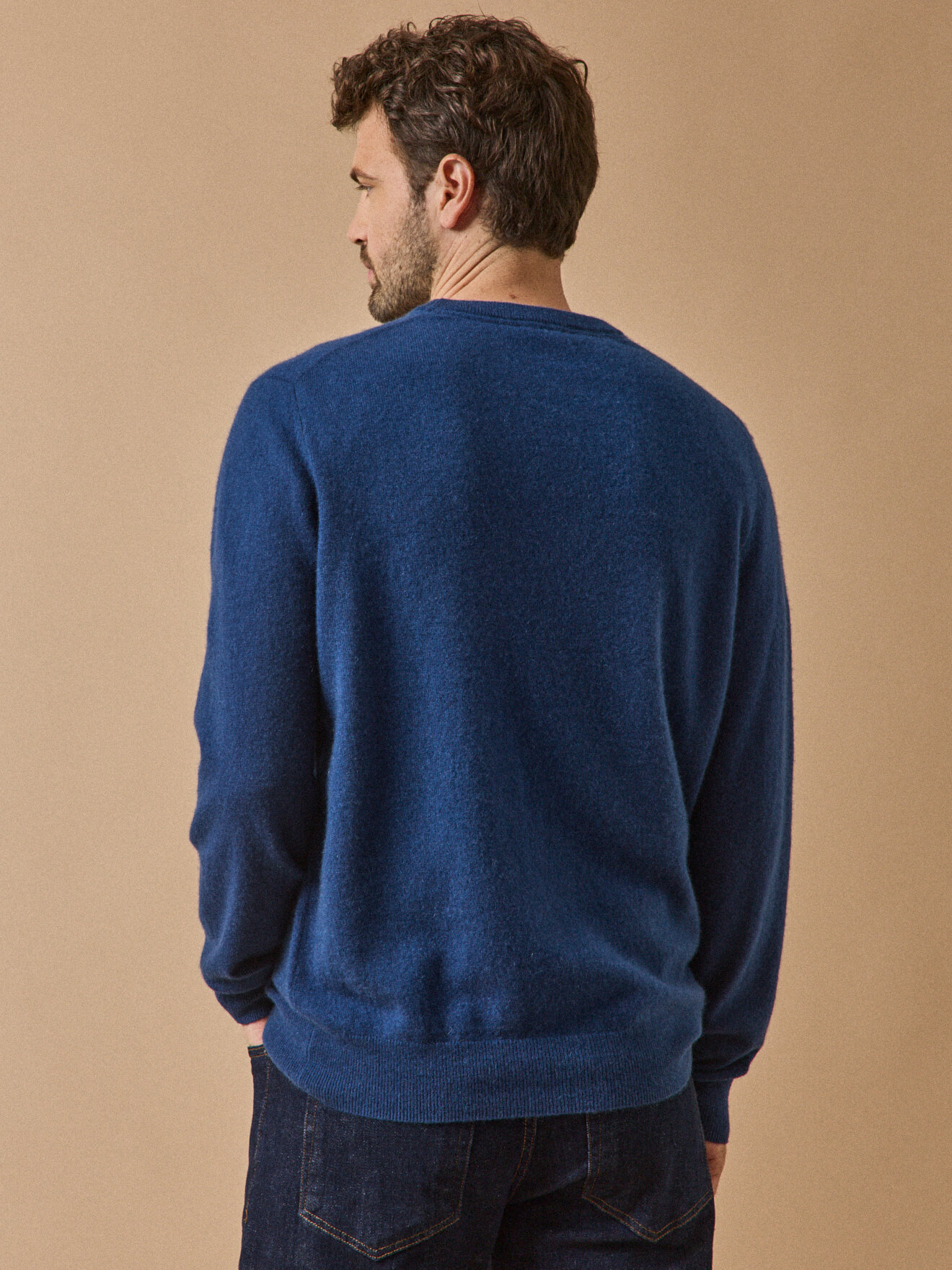 Round neck sweater - cashmere CYRILLUS Blue