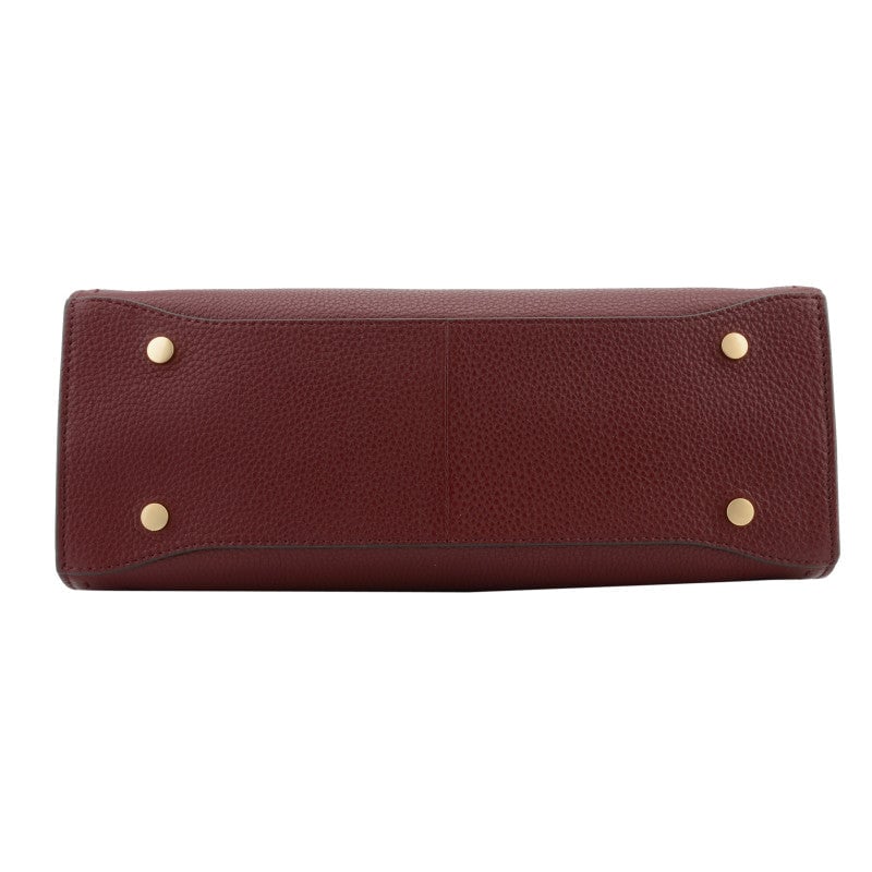 Handbag - cowhide leather POURCHET Red