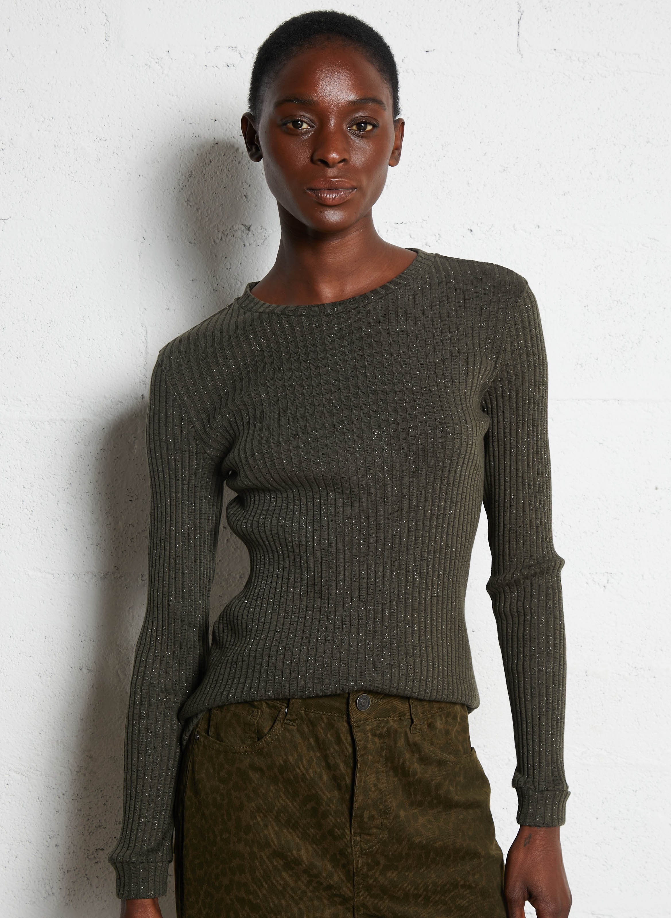 Cross-over T-shirt ONE STEP Kaki