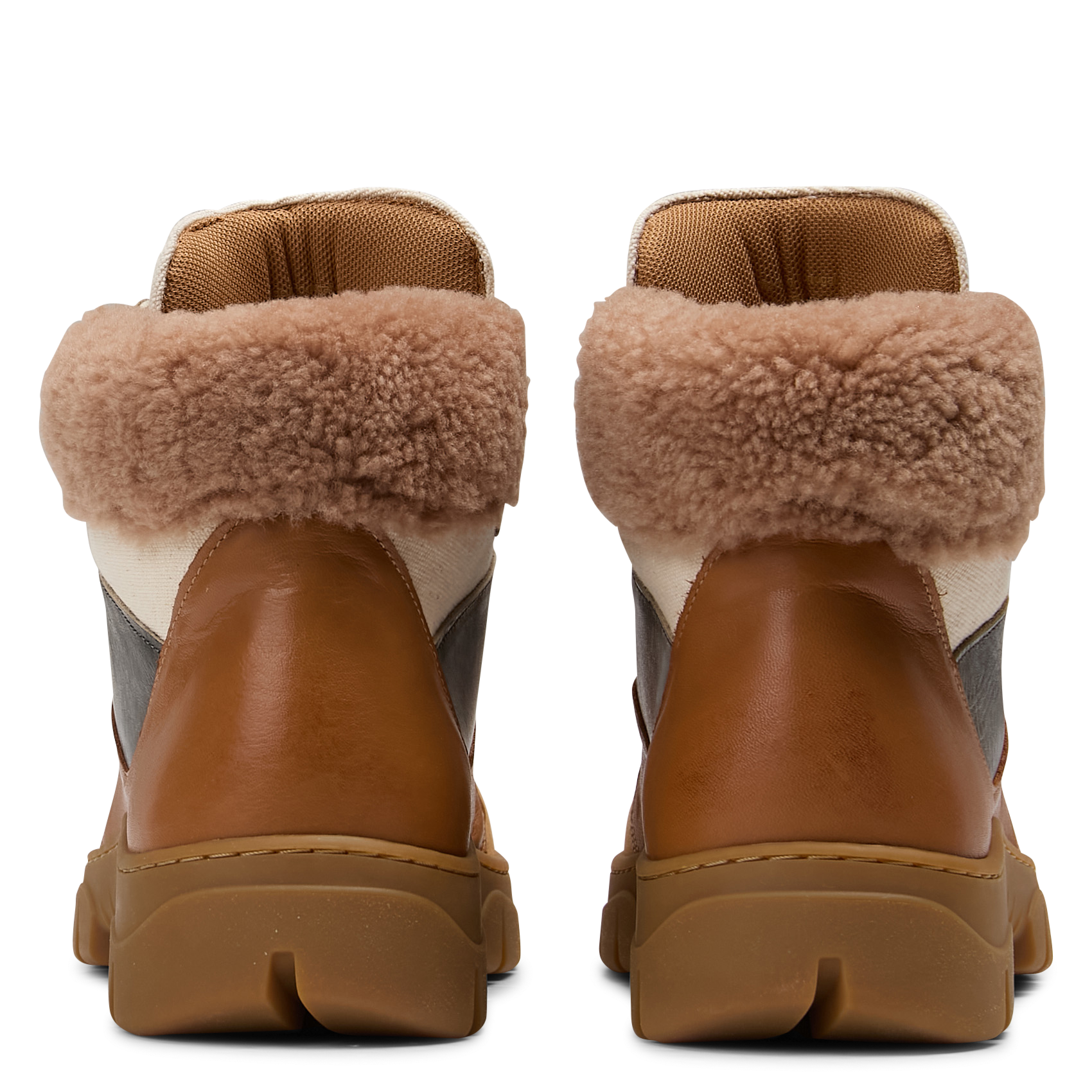 Laarzen van twee materialen ACOTE Bruin