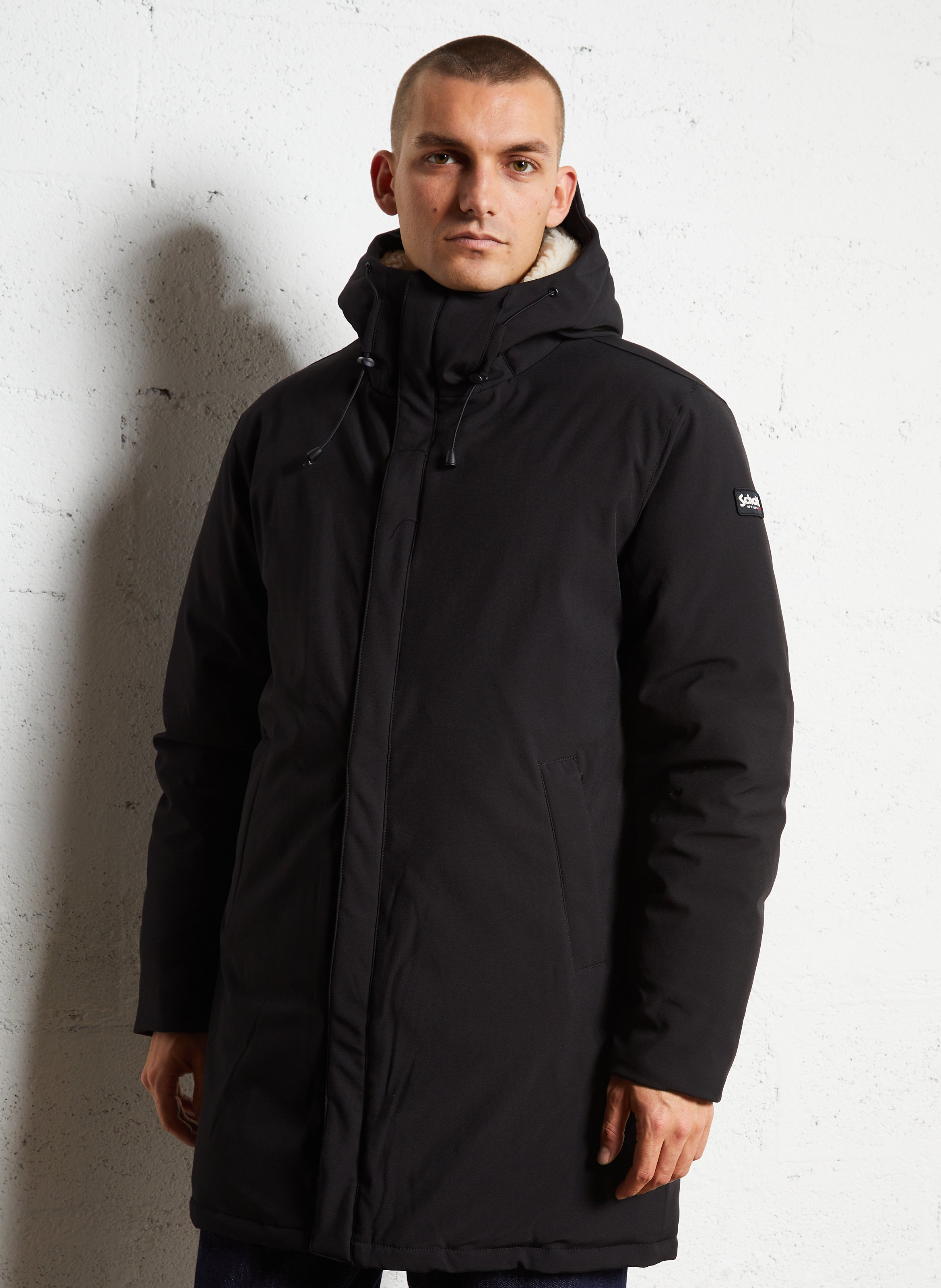 Manteau col montant SCHOTT Noir