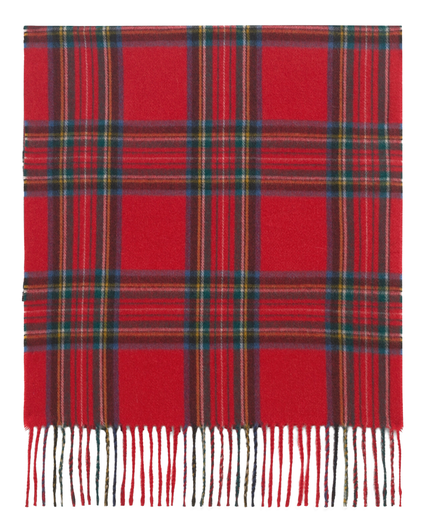 Checked scarf with fringing CAROLL Red