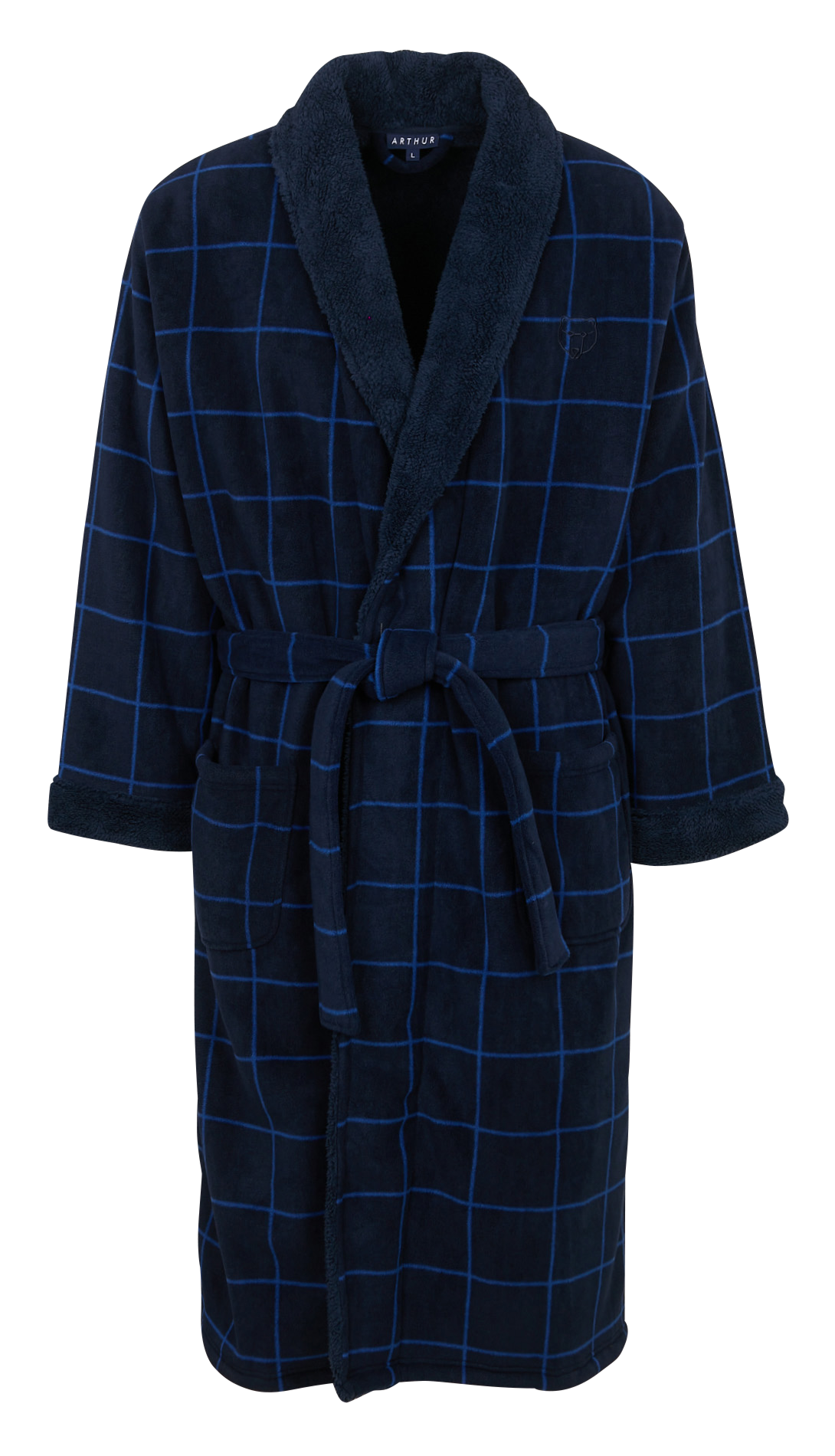 Peignoir à carreaux ARTHUR Bleu
