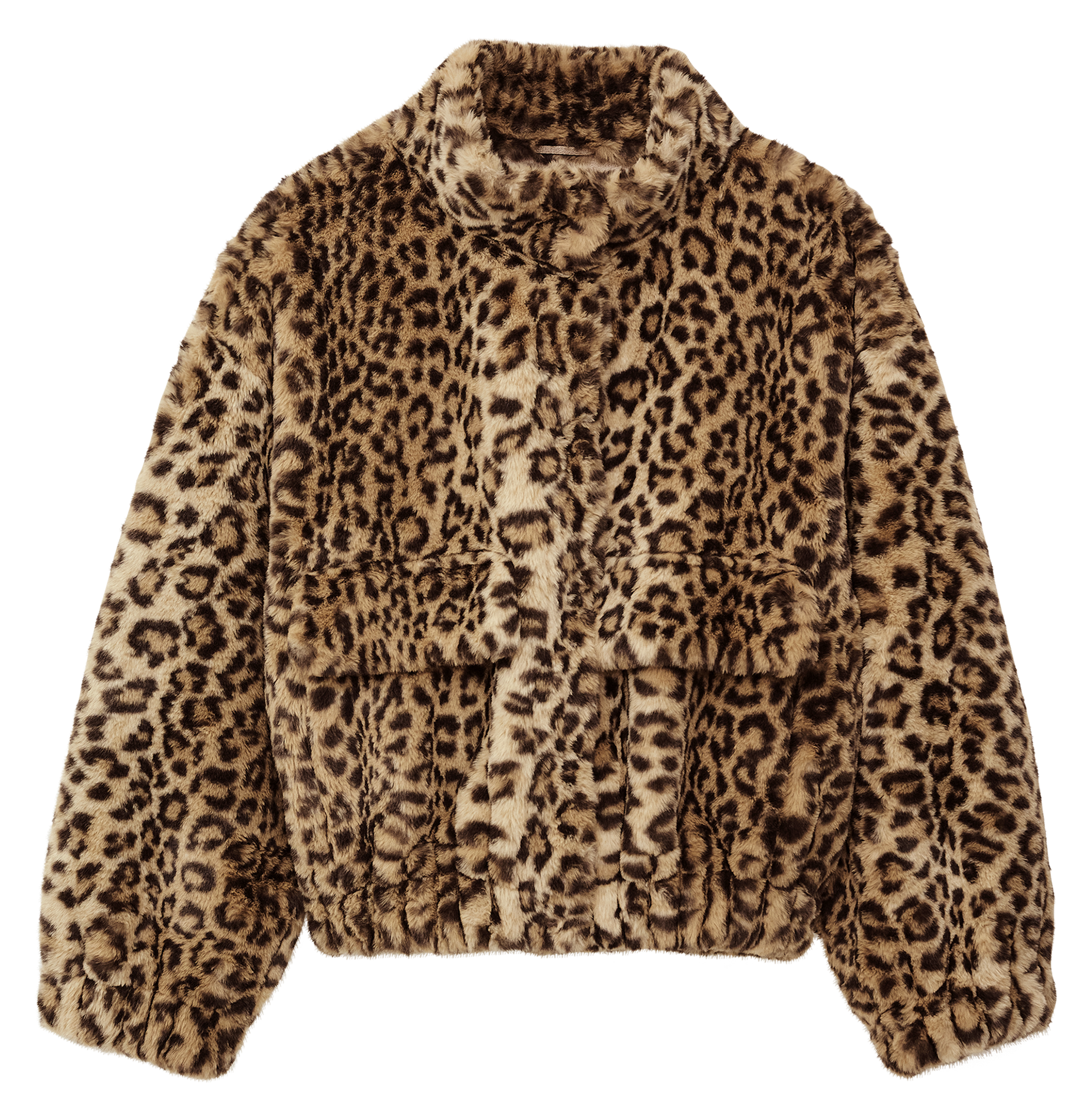 Veste oversize col montant imprimée BA&SH Beige