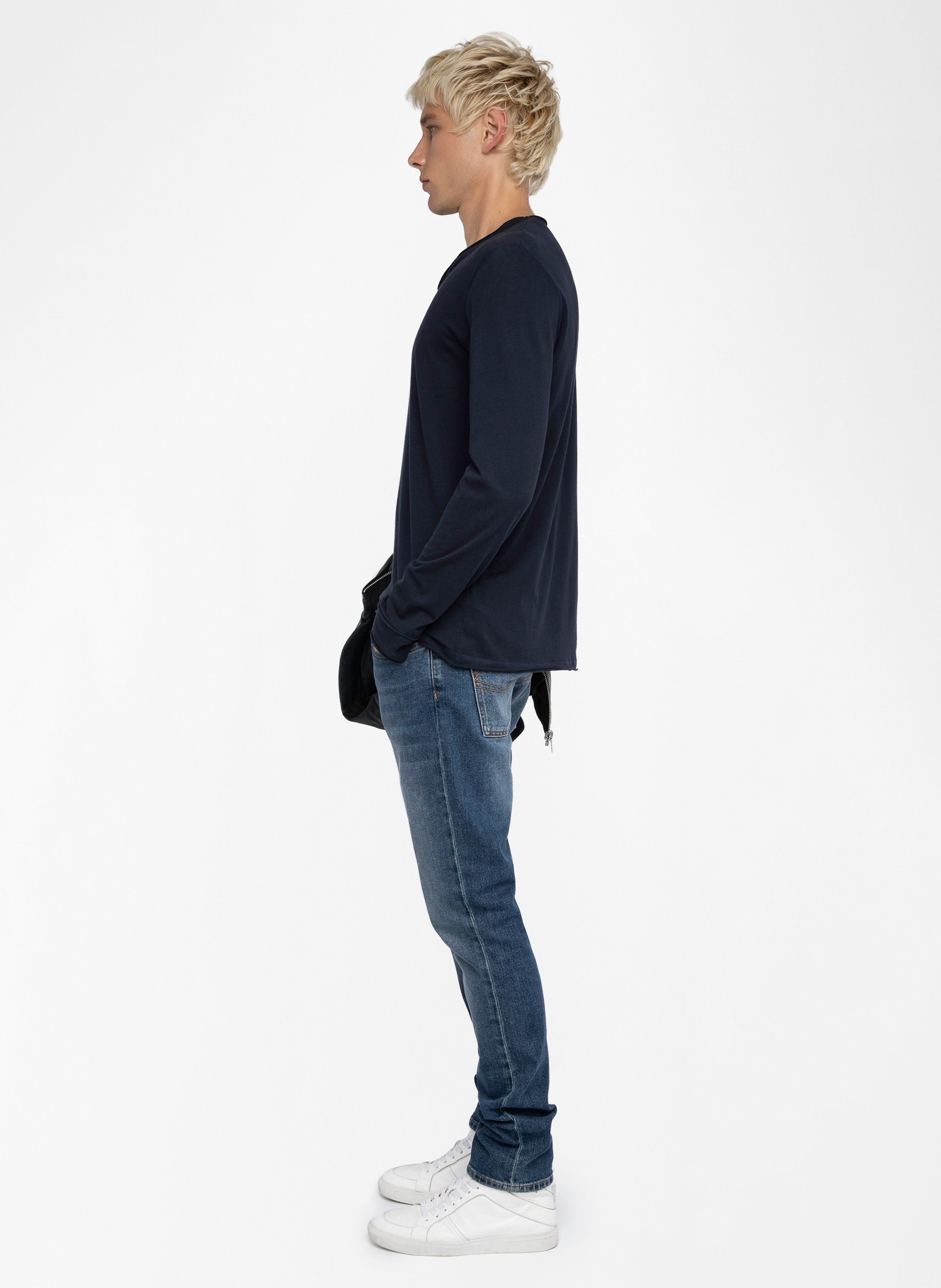 Tes-shirt droit en coton bio ZADIG&amp;VOLTAIRE Bleu