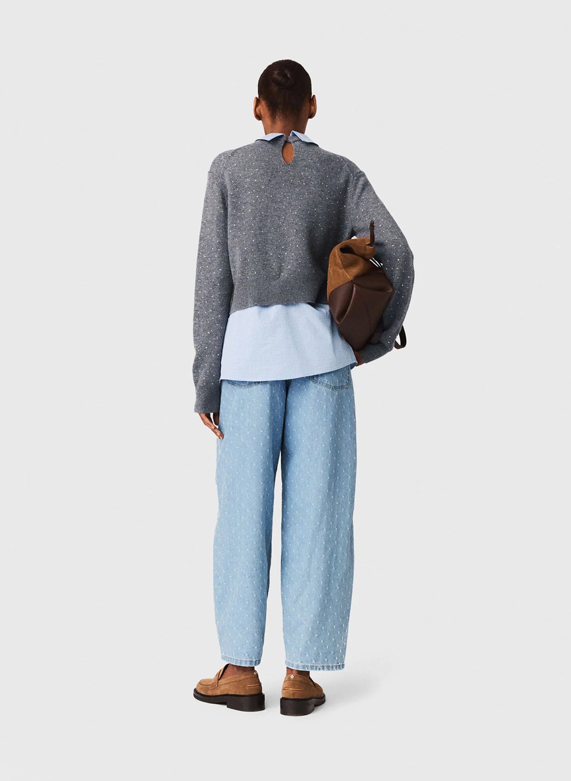 Straight 3-in-1 wool blend sweater MAJE Grey