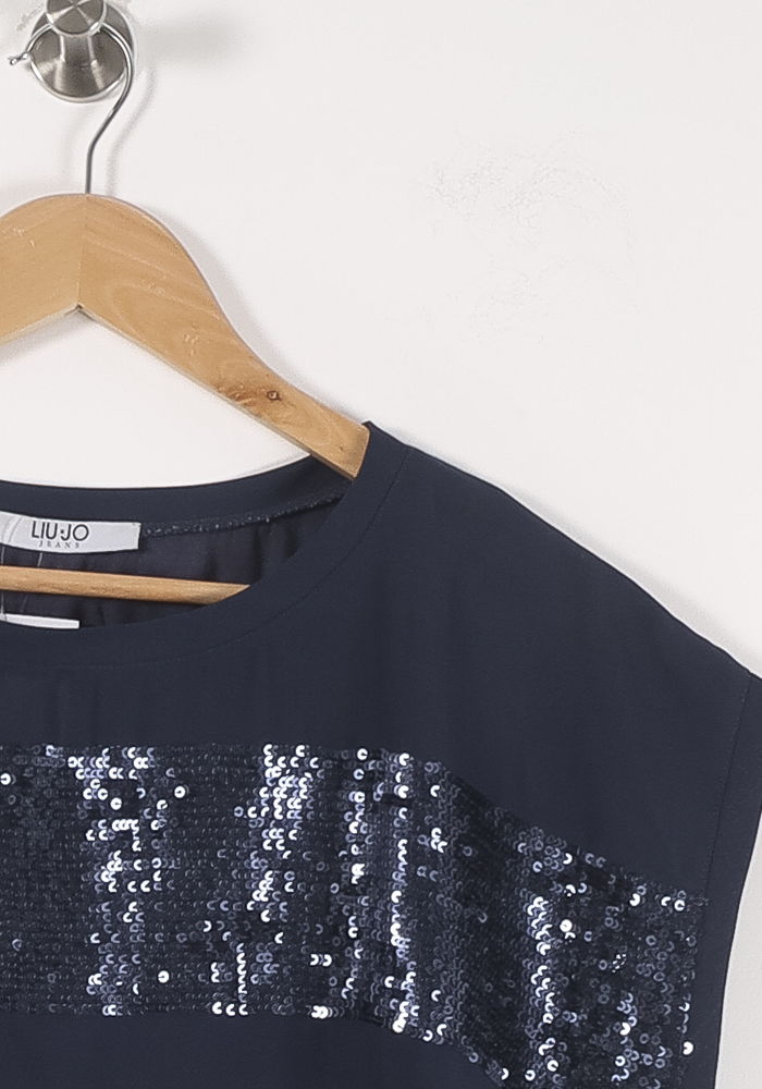 Tommy Badge T-shirt LIU JO - SECONDE MAIN Blue