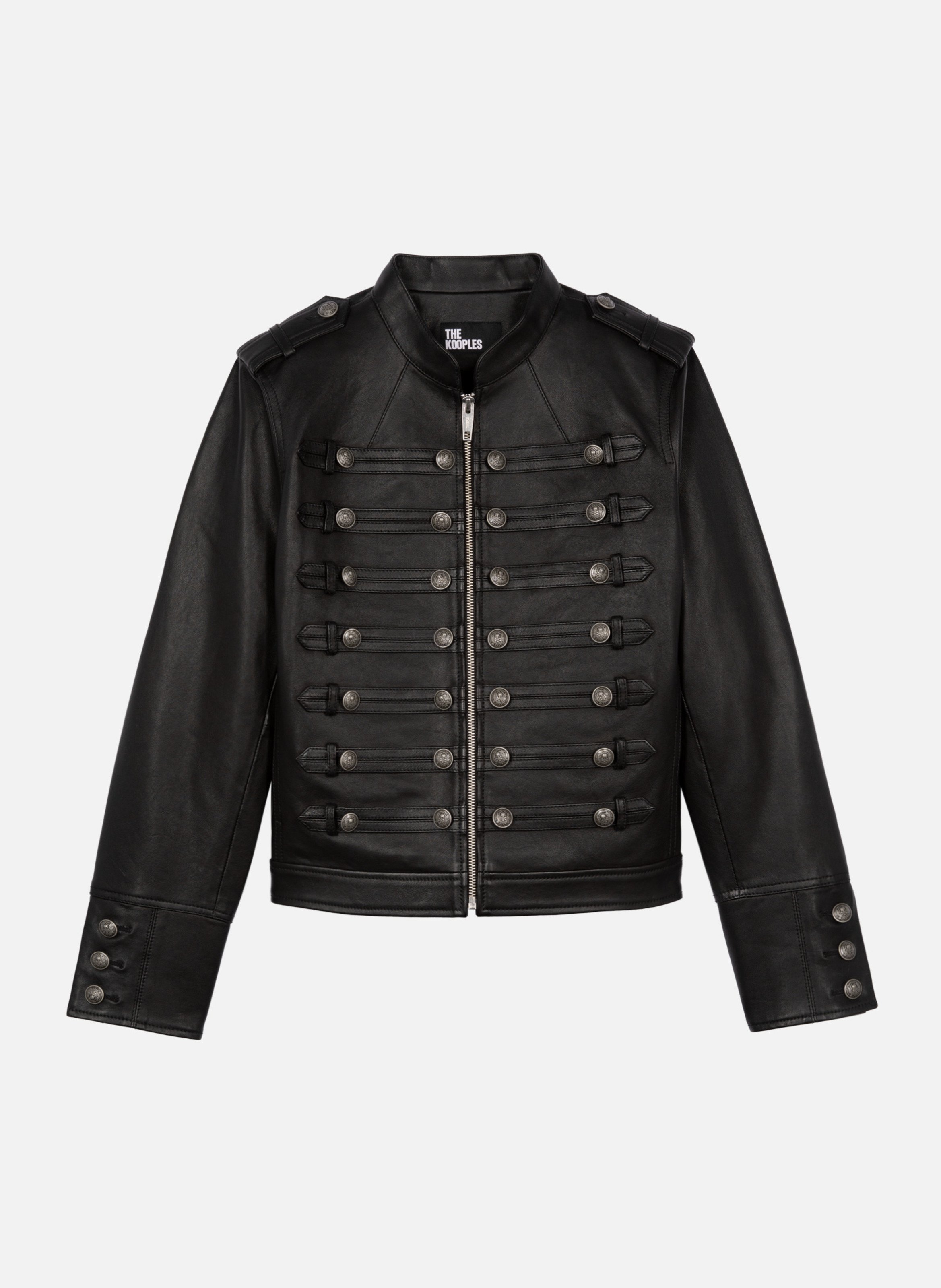 Leather officer style jacket THE KOOPLES Black