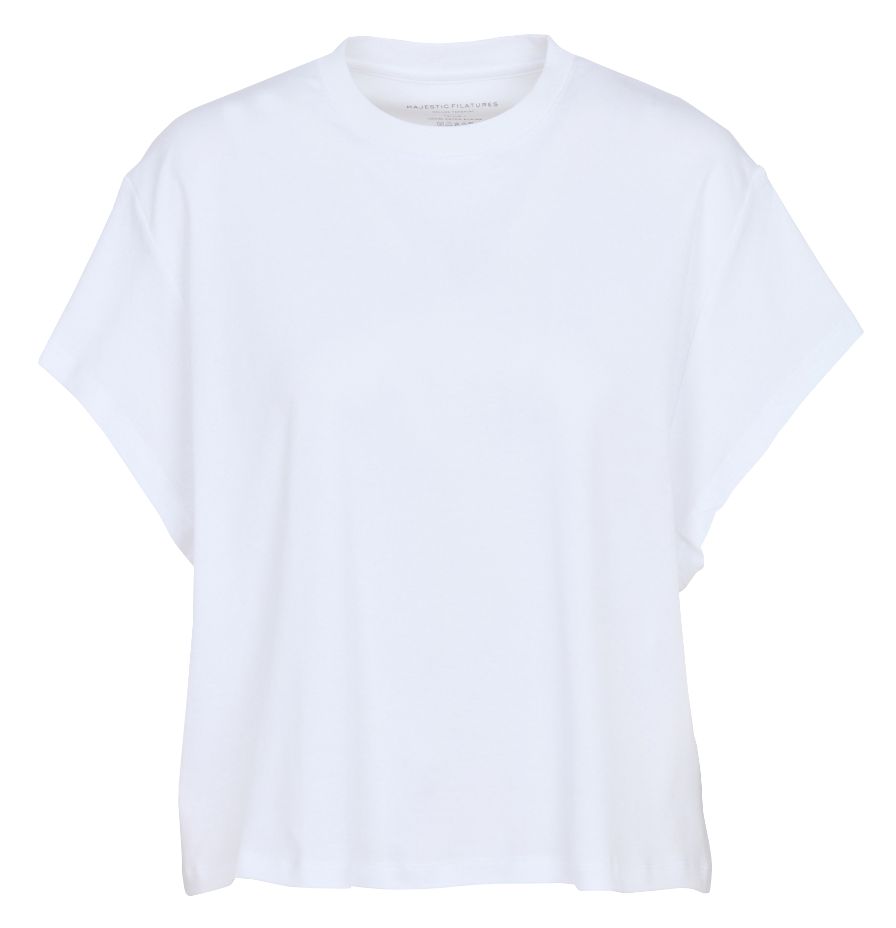 Short-sleeved plain t-shirt MAJESTIC FILATURES White
